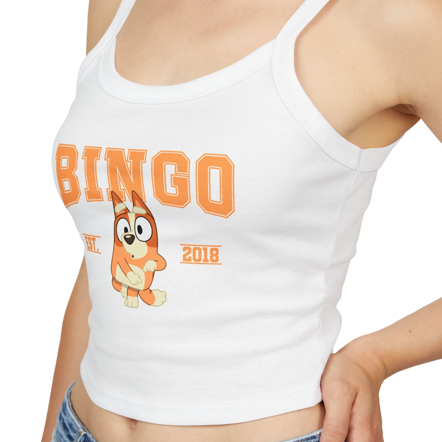 Princess Grace Bluey Fun Graphic Spaghetti Strap Tank Top