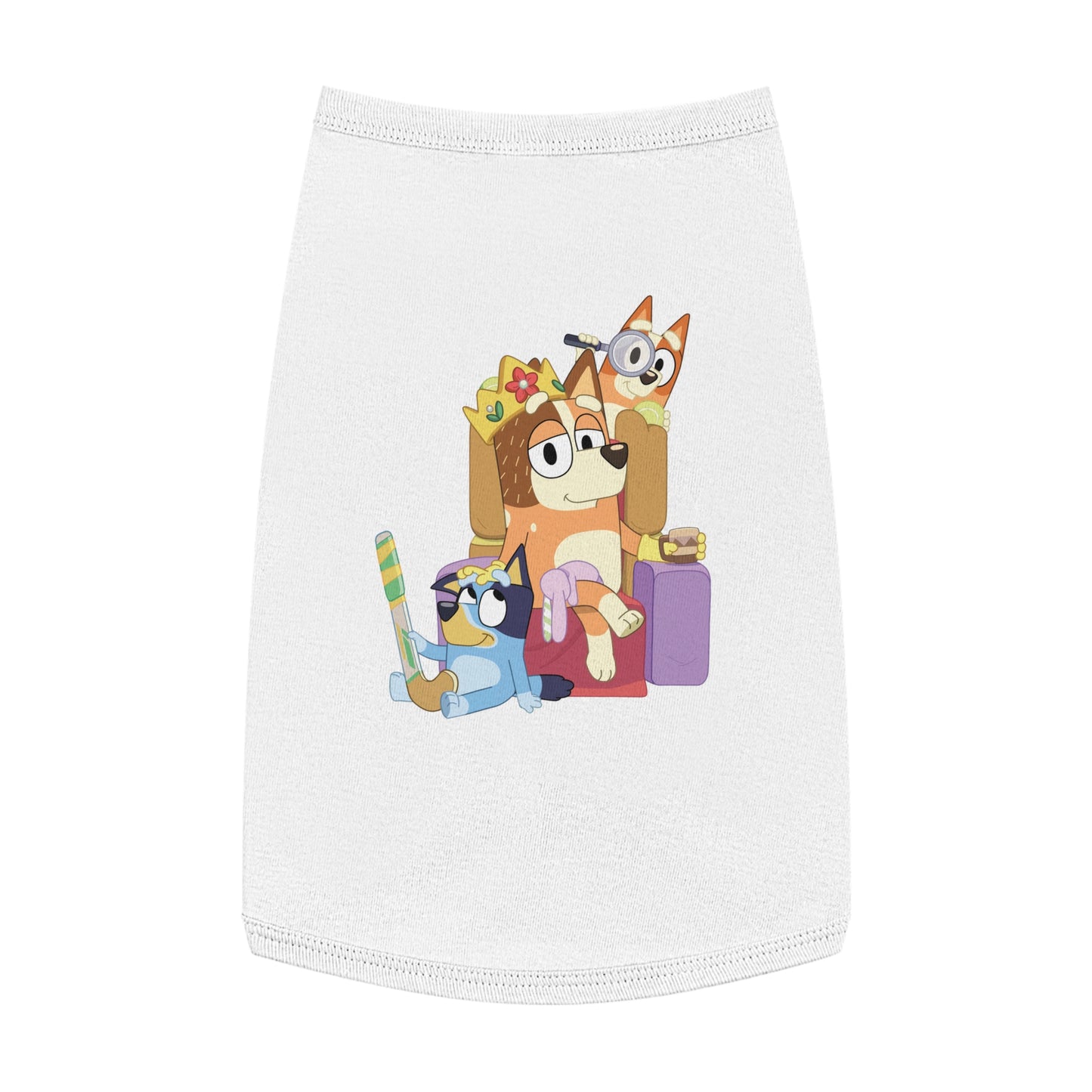 Princess Grace BLUEY Fun Pet Tank Top Adorable Cartoon Design for Your Furry Friend
