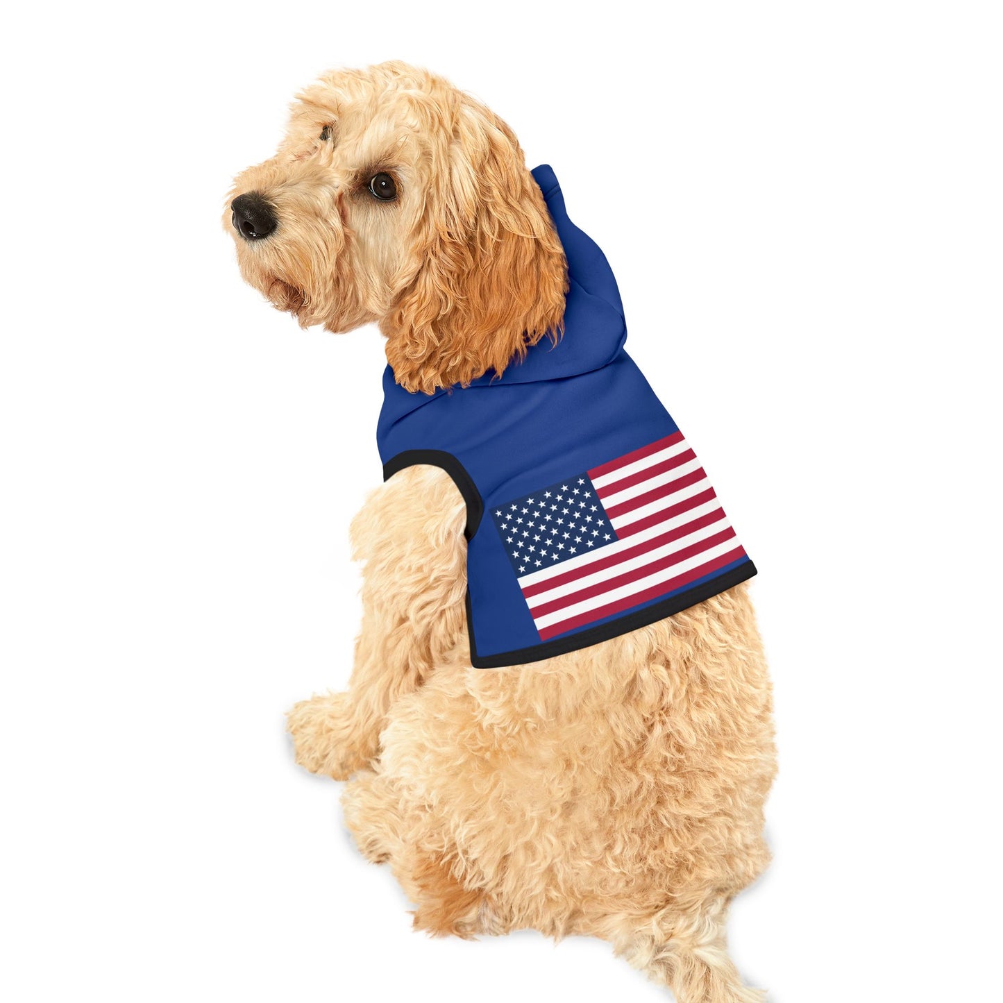 Princess Grace Patriotic Pet Hoodie with American Flag Design
