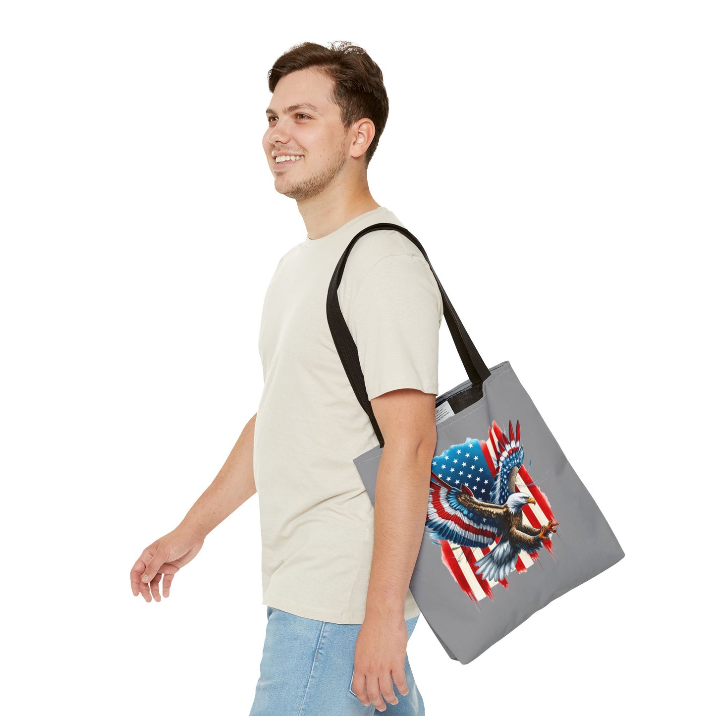 Princess Grace Patriotic Eagle Tote Bag American Flag Design