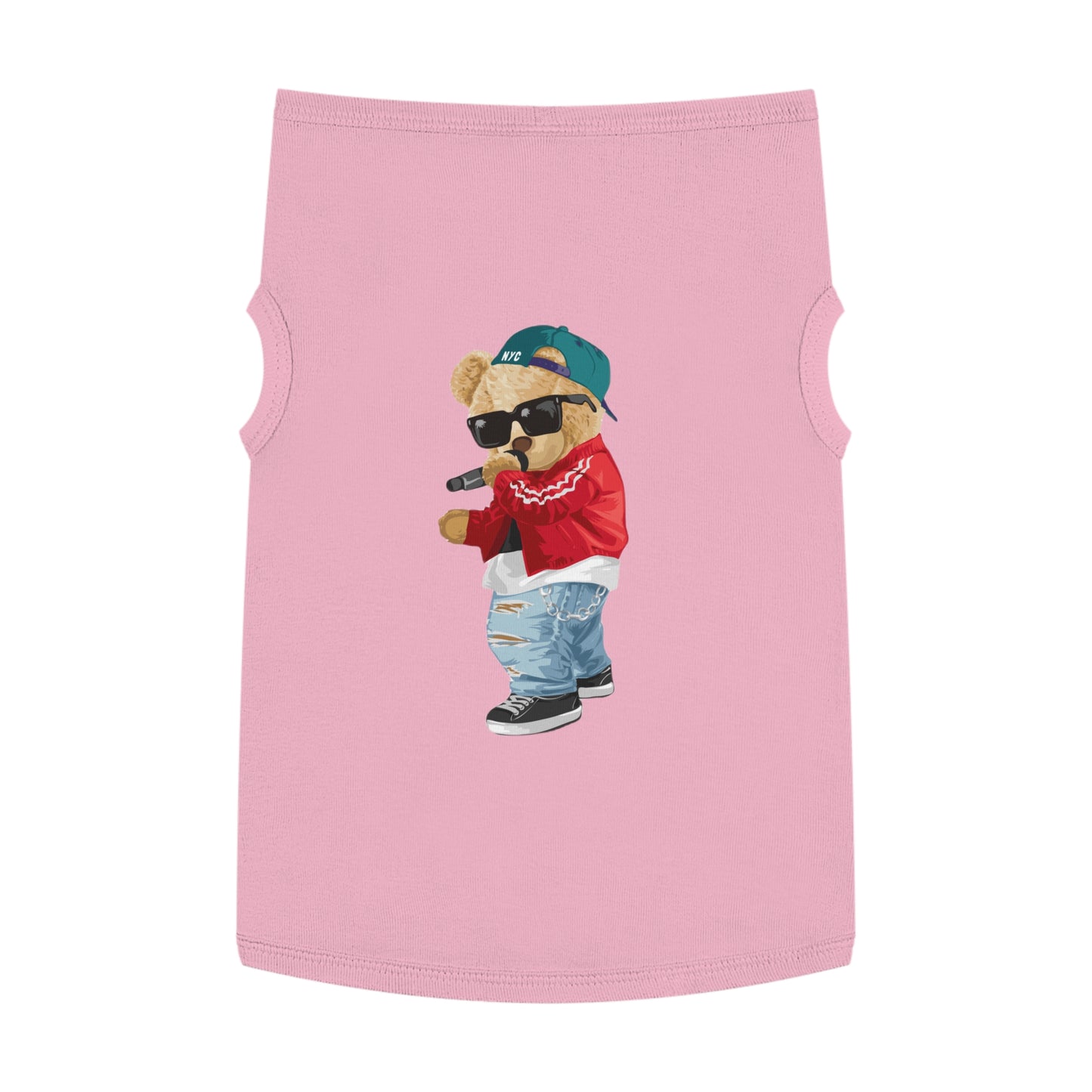 Princess Grace CUTE Cool Bear Hip-Hop Pet Tank Top Trendy Dog Apparel for Stylish Pets