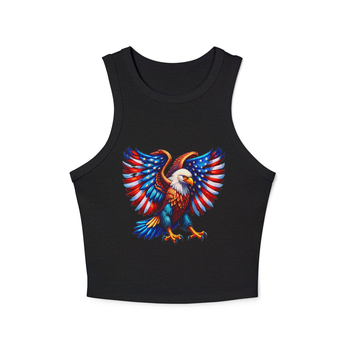 Princess Grace Patriotic Eagle Racer Tank Top for Women