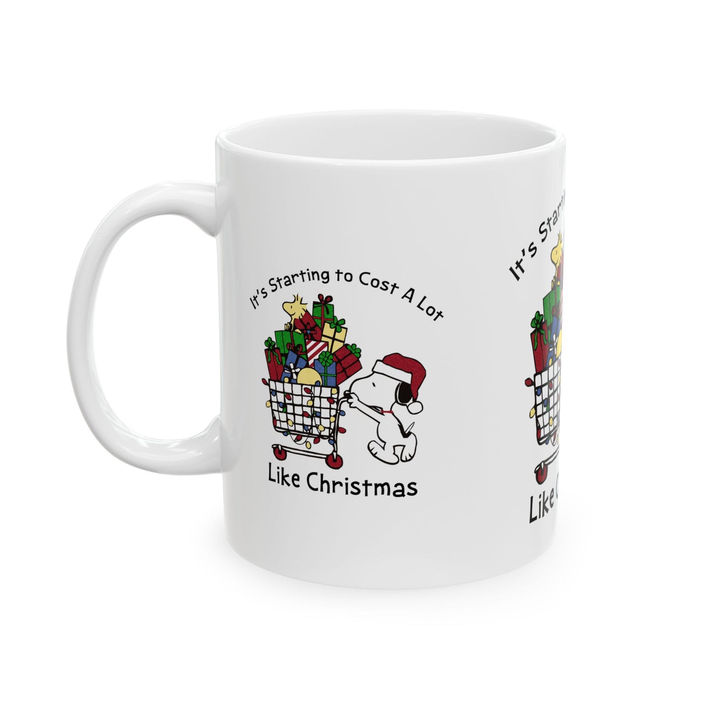 Princess Grace Snoopy Christmas Ceramic Mug Holiday Gift for Dog Lovers