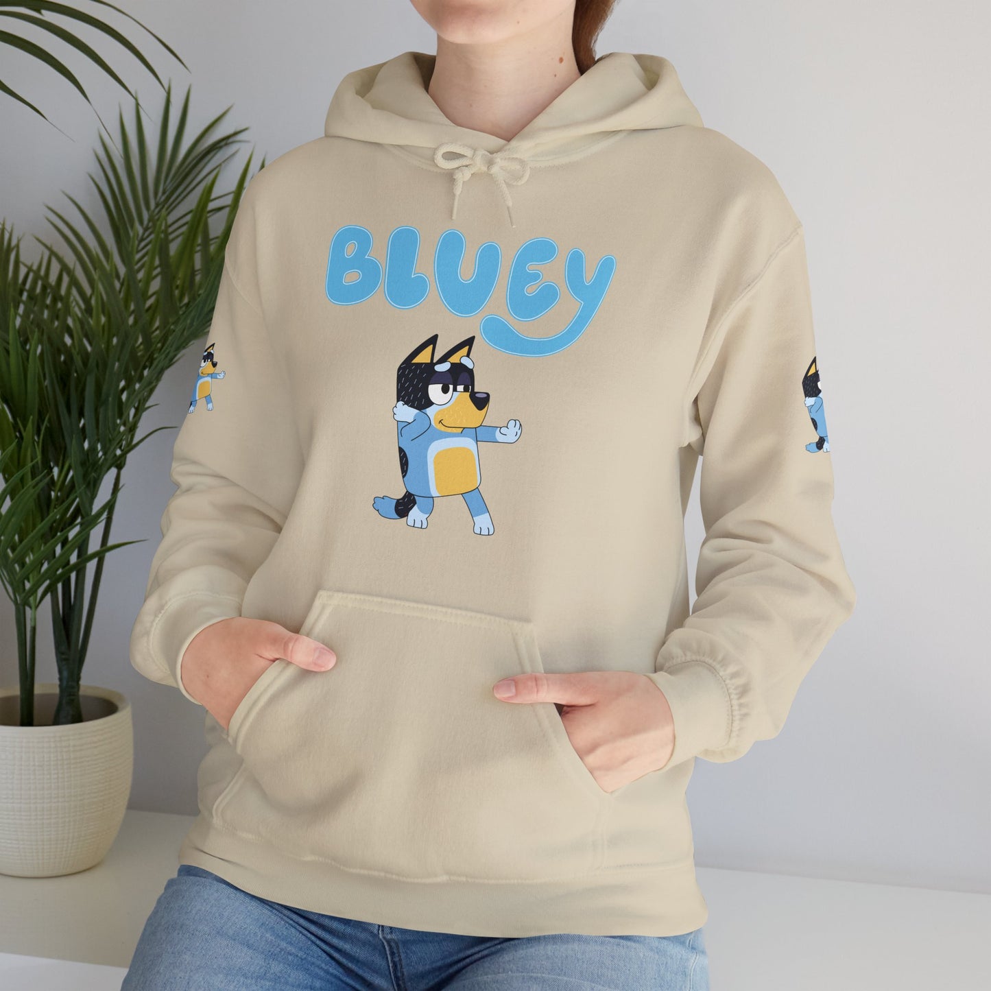 Princess Grace Cute Bluey Hoodie for Kids & Adults Unisex Heavy Blend Sweatshirt with Adorable Character Design