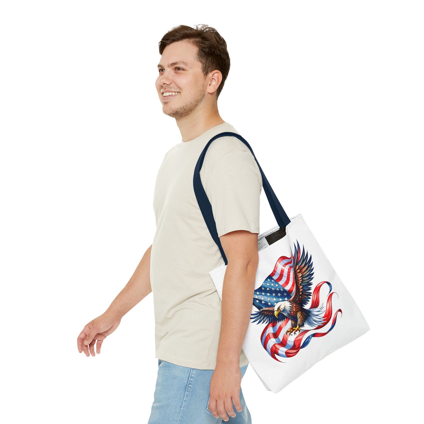 Princess Grace Patriotic Eagle Tote Bag - American Flag Design Perfect for Independence Day & Everyday Use