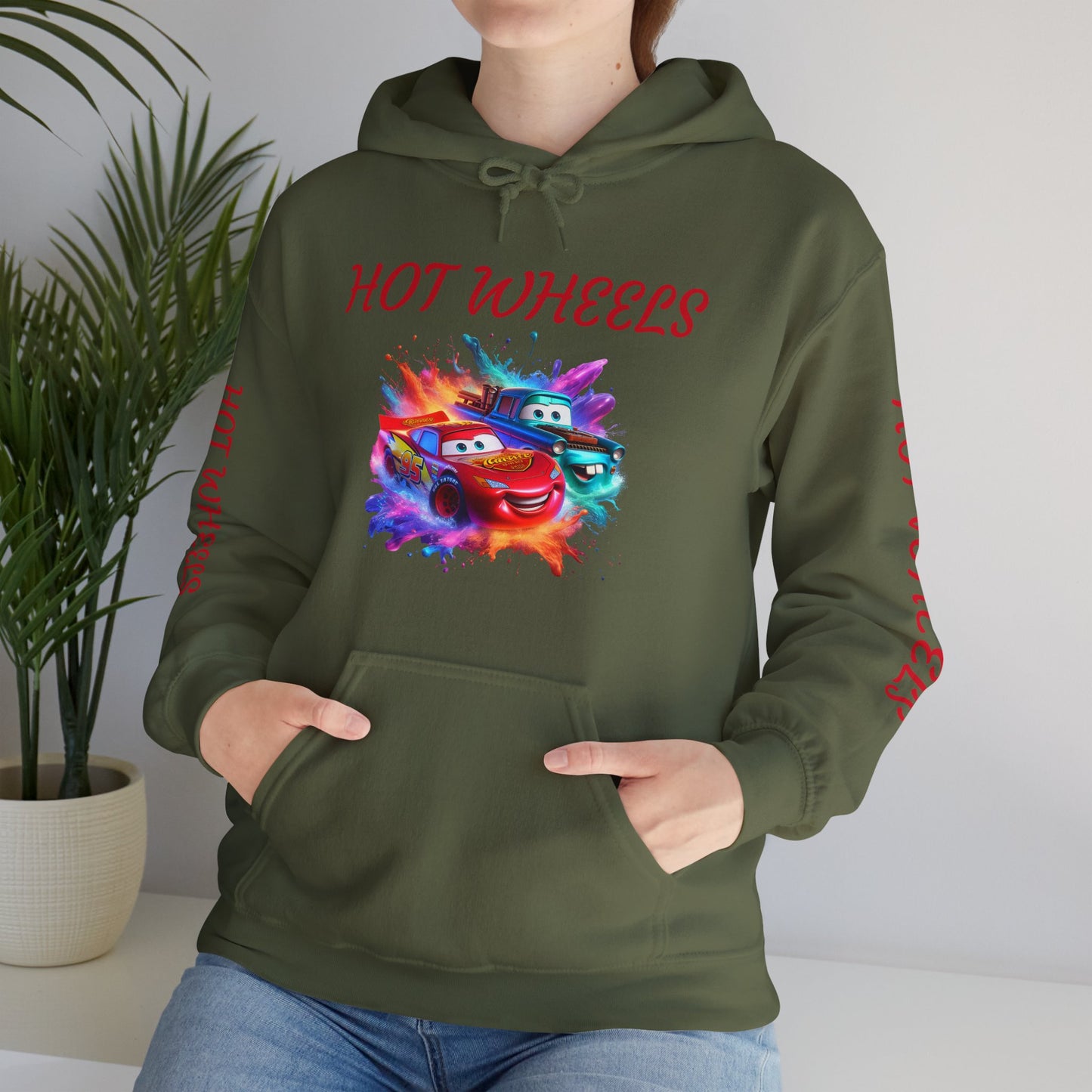 Princess Grace Cool Hot Wheels Unisex Hooded Sweatshirt Perfect for Car Enthusiasts
