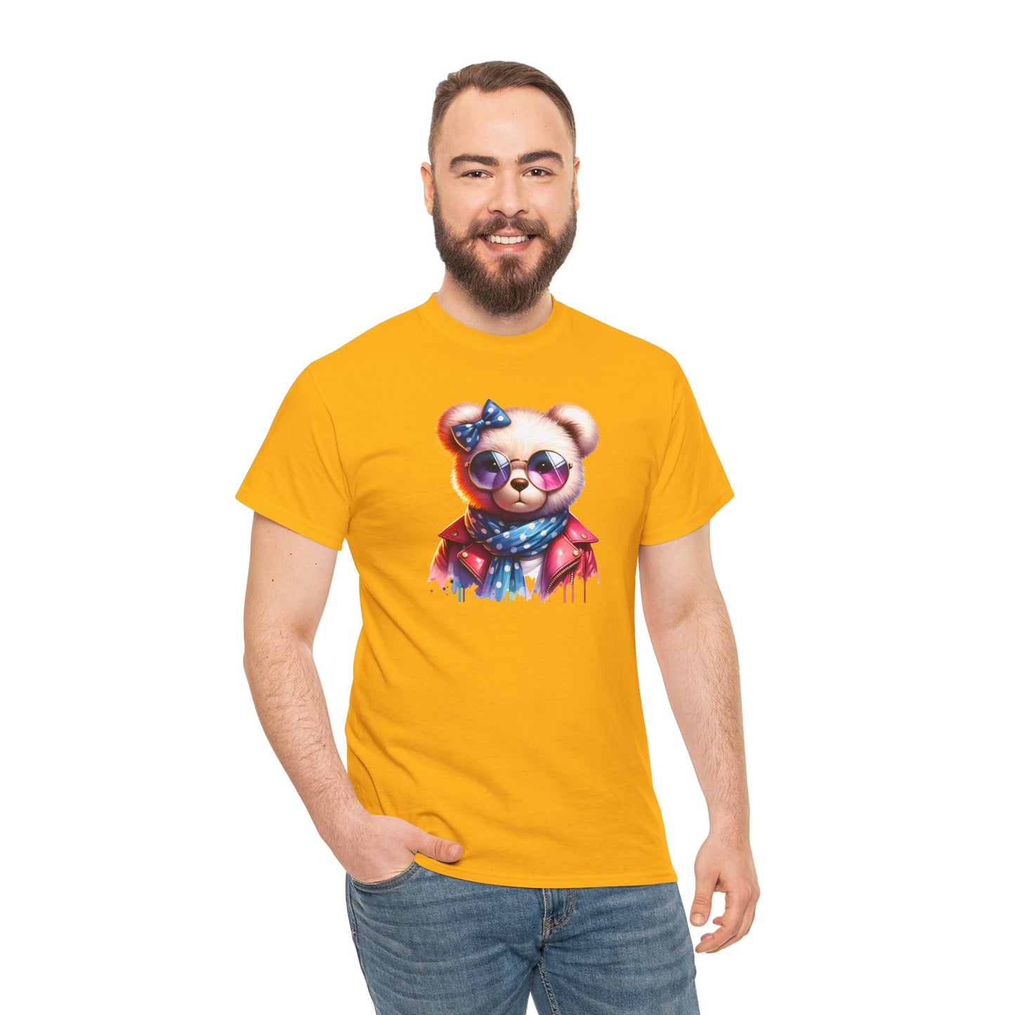 Princess Grace Cool Bear Graphic Unisex Heavy Cotton Tee Stylish & Fun for All