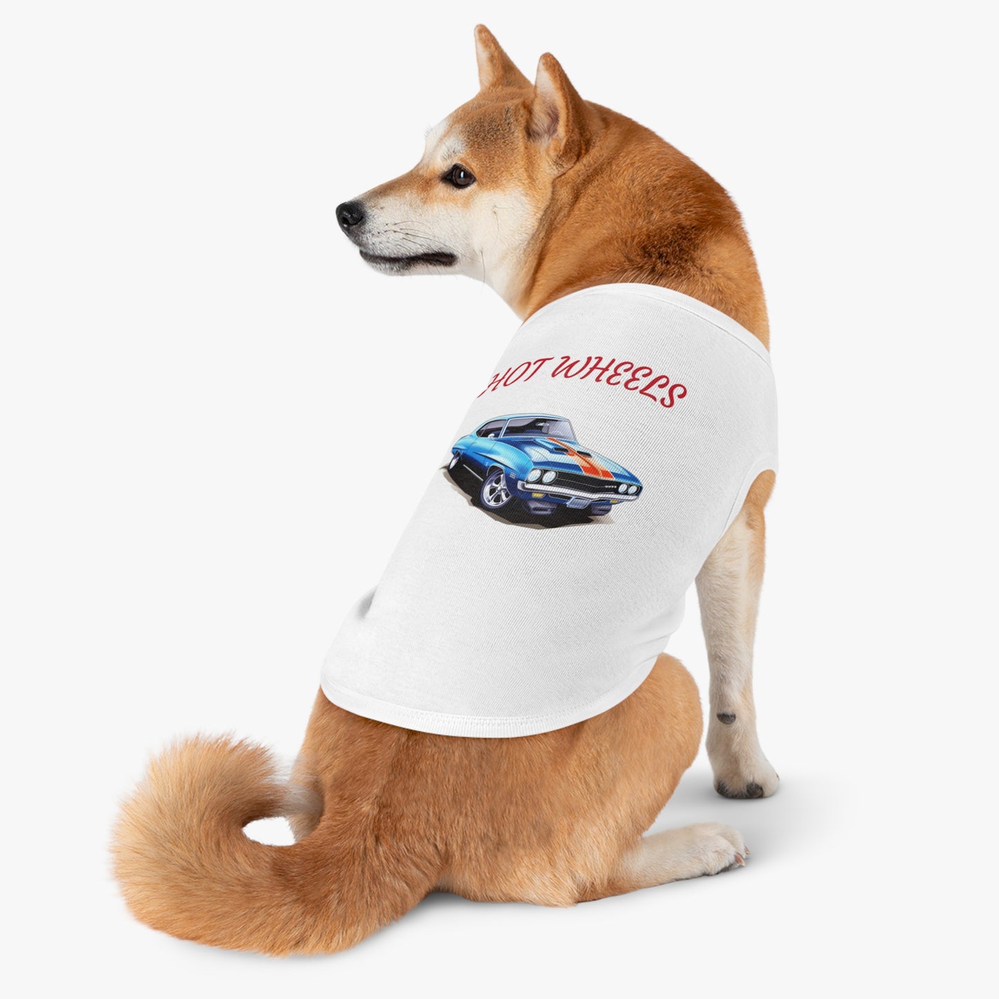 Princess Grace Retro Hot Wheels Pet Tank Top Stylish Dog Apparel for Car Lovers