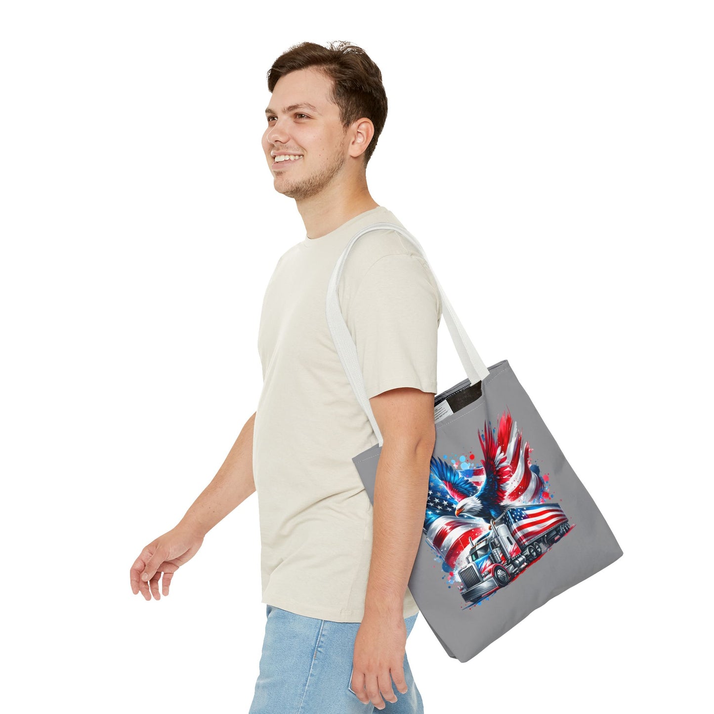 Princess Grace Patriotic Eagle Truck Tote Bag Perfect for Independence Day & Everyday Use