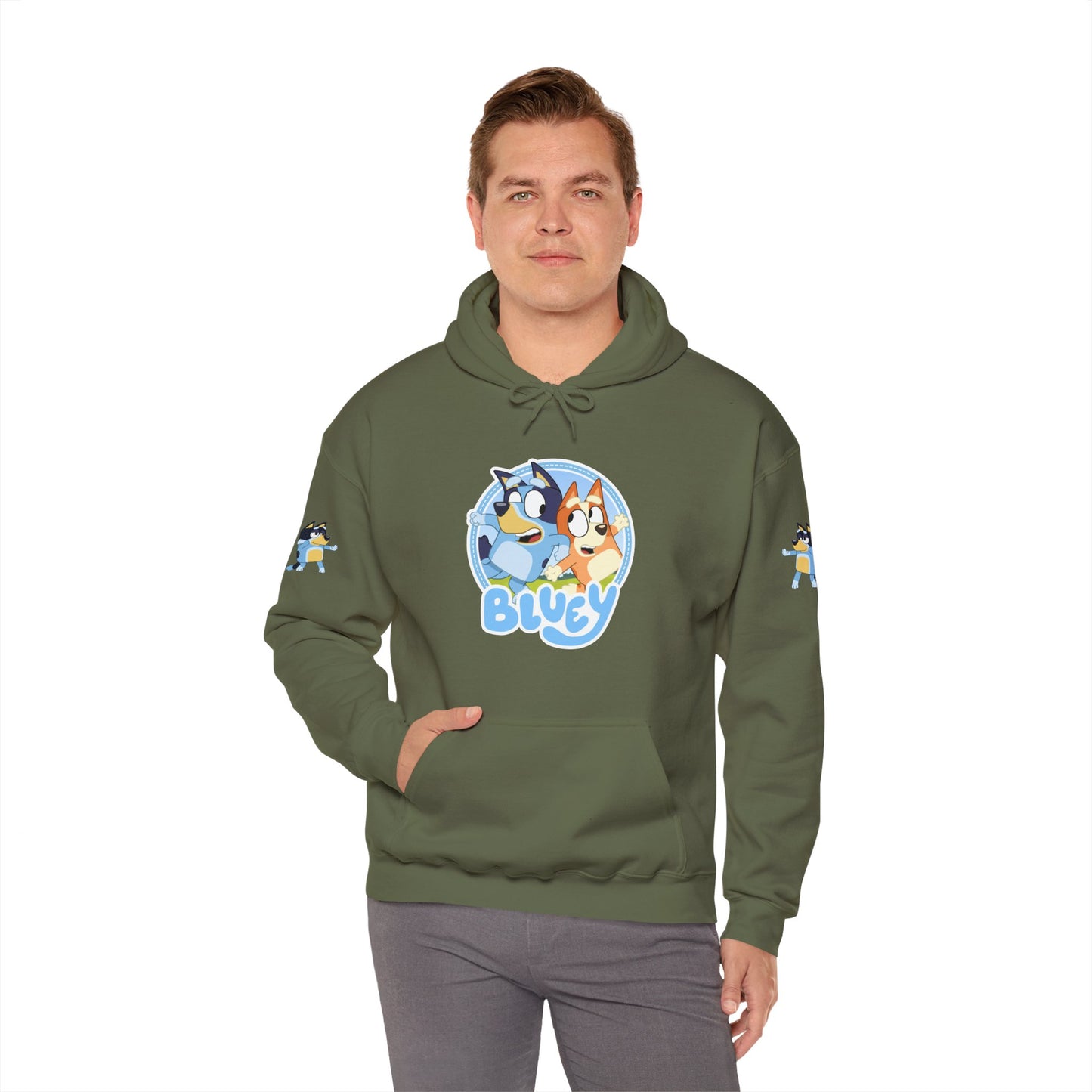 Princess Grace Bluey Unisex Heavy Blend Hoodie Cozy Cartoon Sweatshirt for Kids & Adults