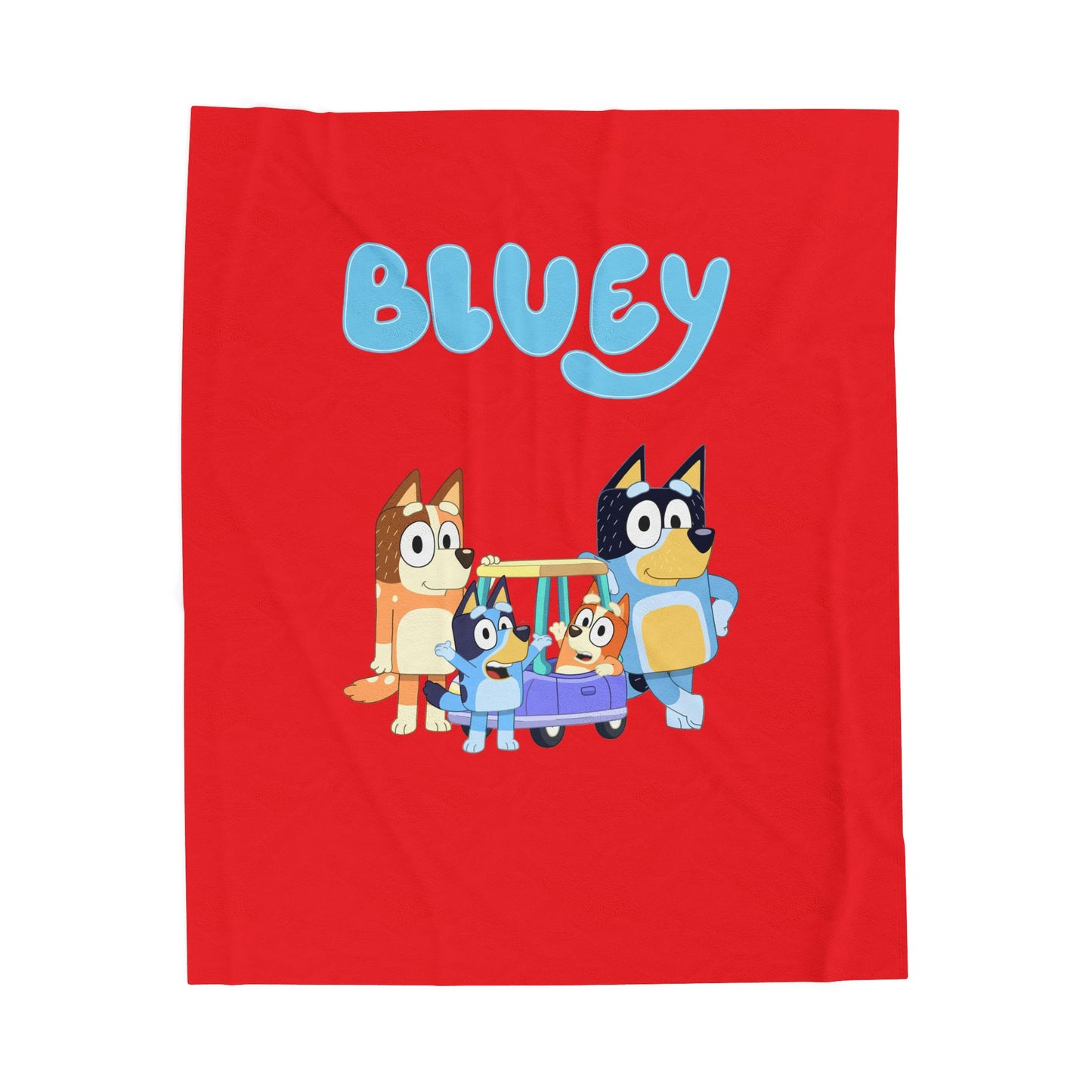 Princess Grace Bluey Velveteen Plush Blanket Cozy Cartoon Throw for Kids
