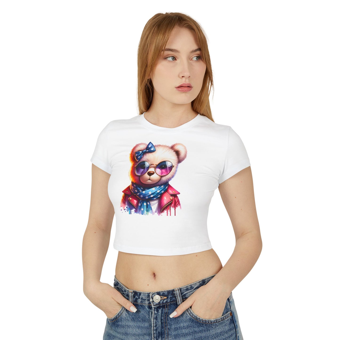 Princess Grace Cute Bear Sunglasses Baby Tee Trendy