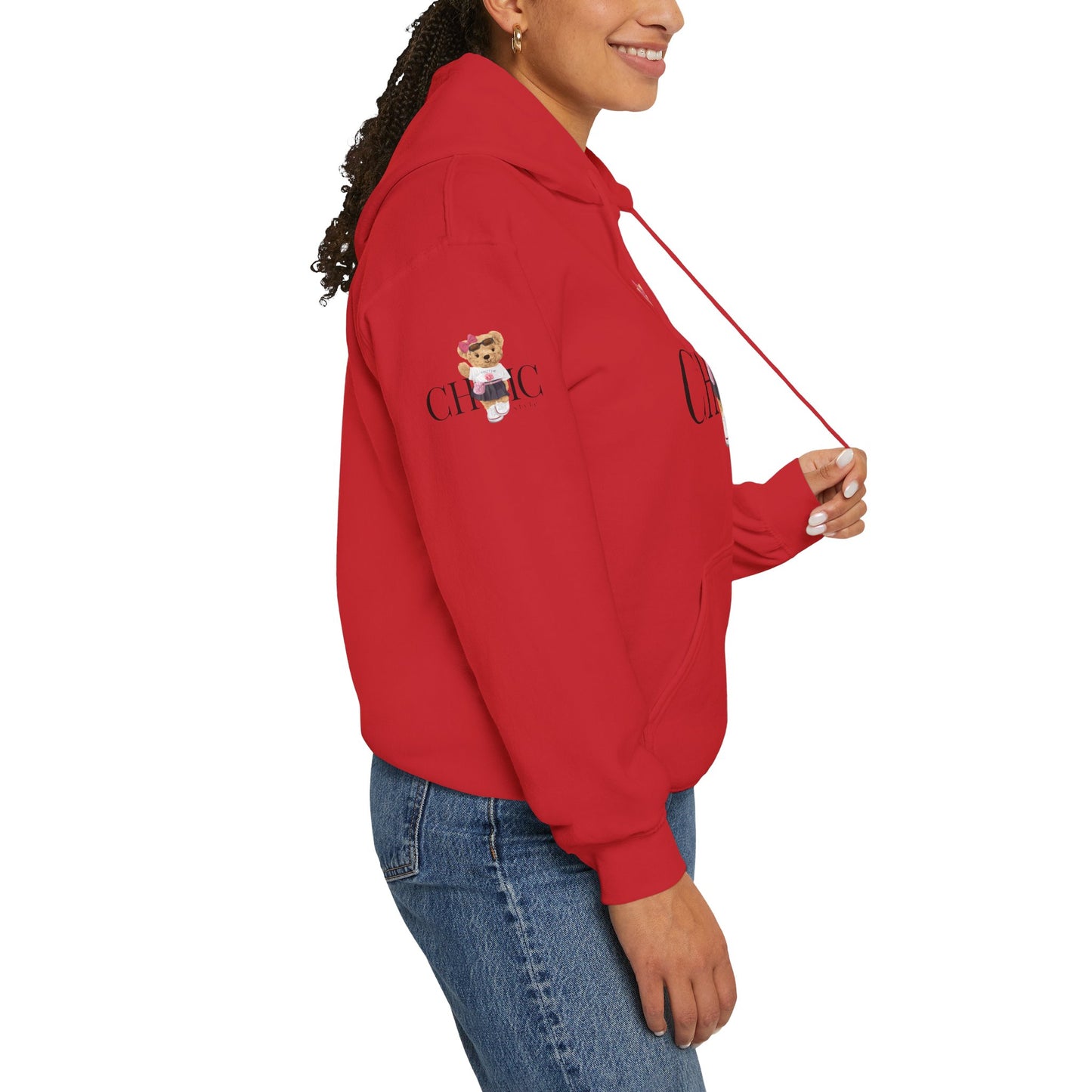Princess Grace Chic Style Bear Unisex Hooded Sweatshirt Cute and Cozy Fashion