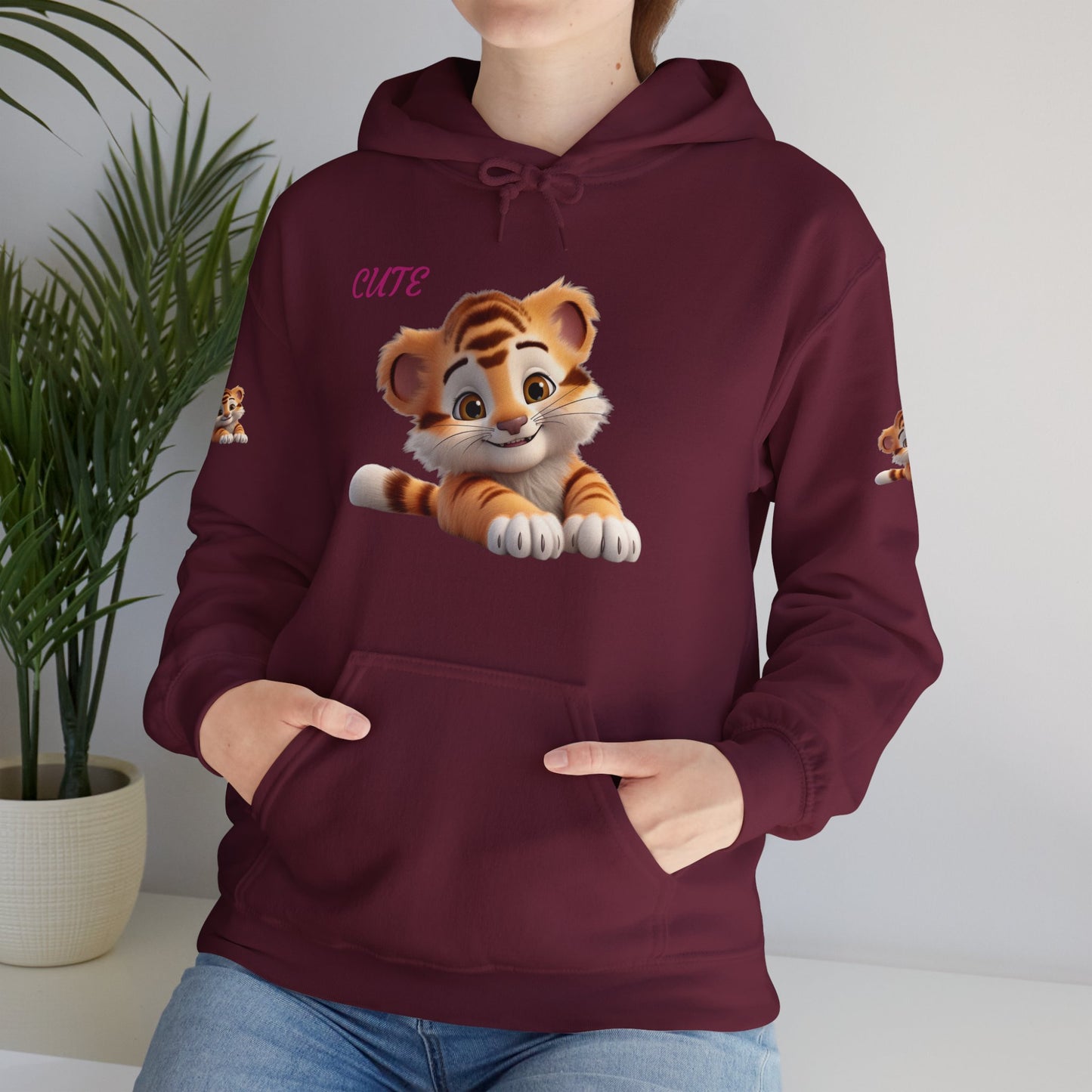 Princess Grace Cute Tiger Design Unisex Heavy Blend Hooded Sweatshirt