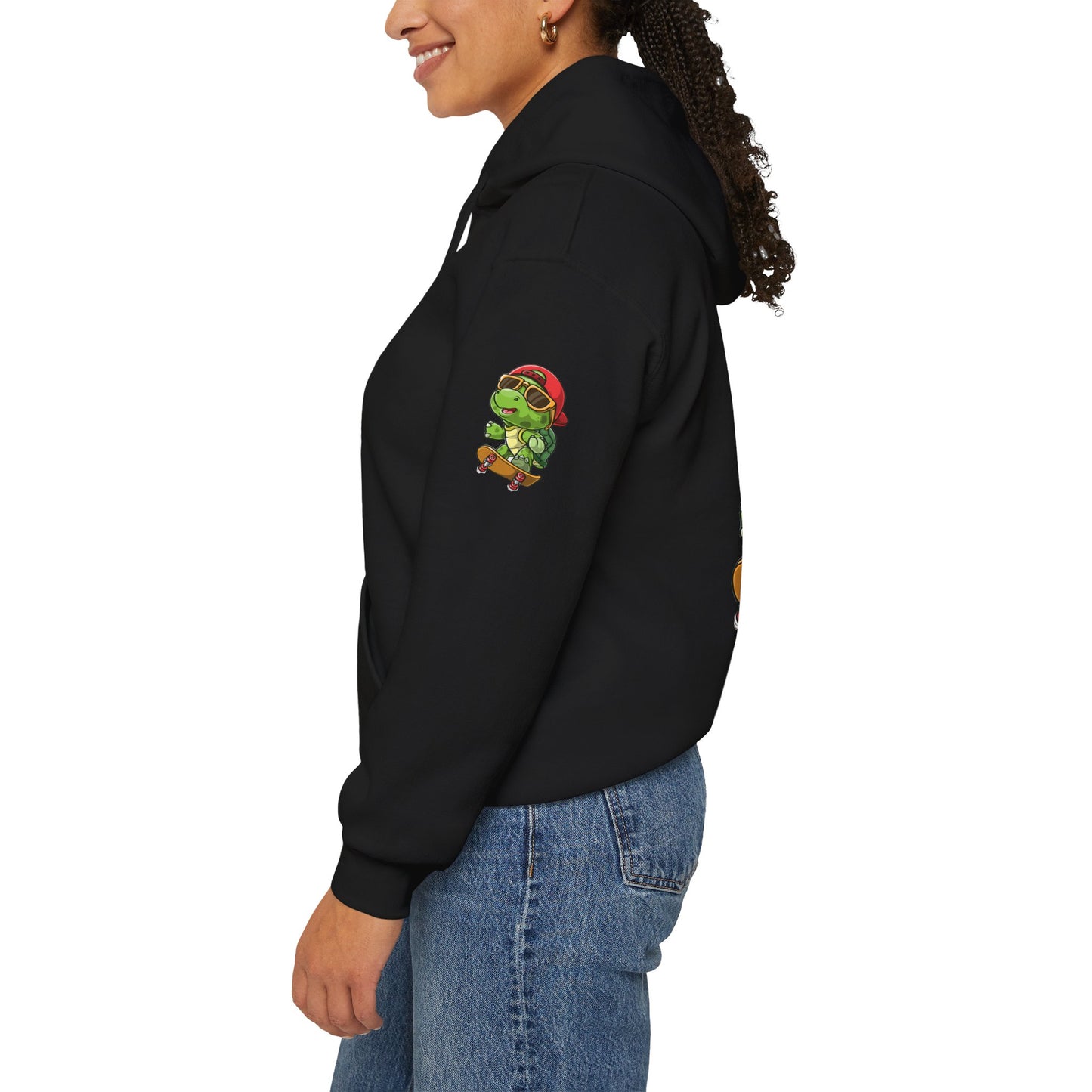 Princess Grace Cool Skateboarding Turtle Unisex Hoodie Fun and Stylish