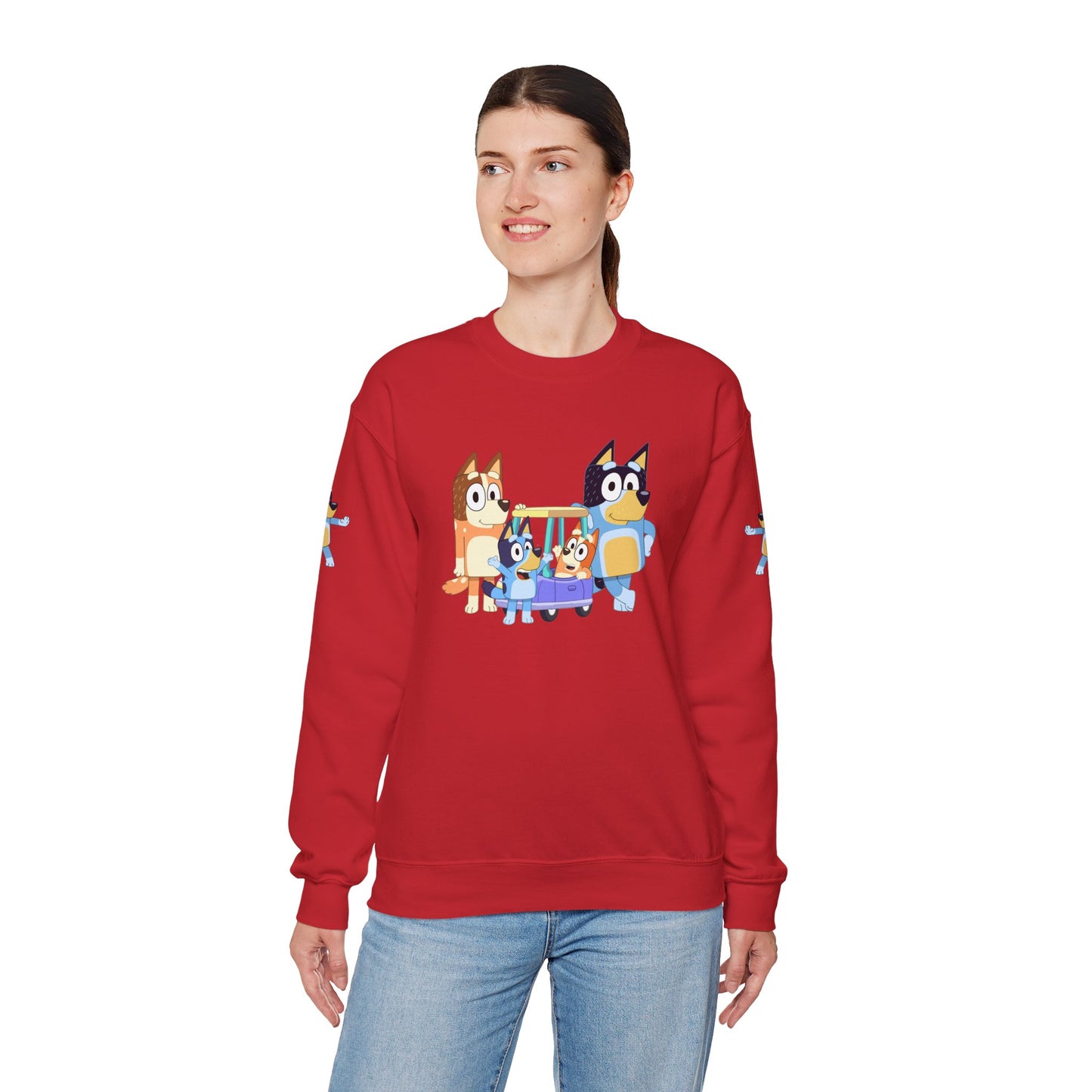 Princess Grace Bluey Cozy Cartoon Crewneck Sweatshirt for Kids and Families Perfect for Playtime and Pajama Days
