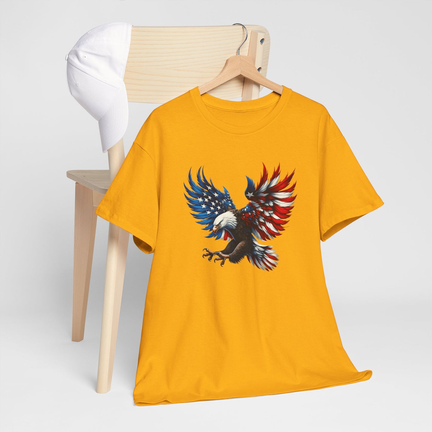 Princess Grace Patriotic Eagle Unisex Heavy Cotton Tee Bold USA Graphic Shirt