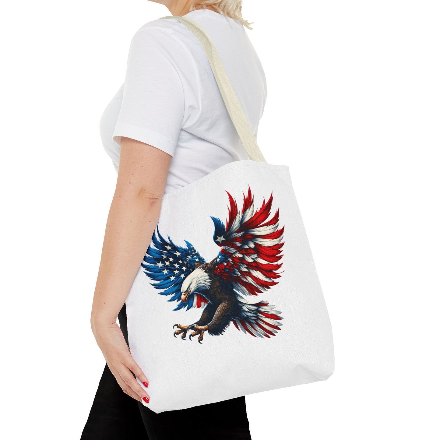 Princess Grace Patriotic American Eagle Tote Bag Bold Freedom Design