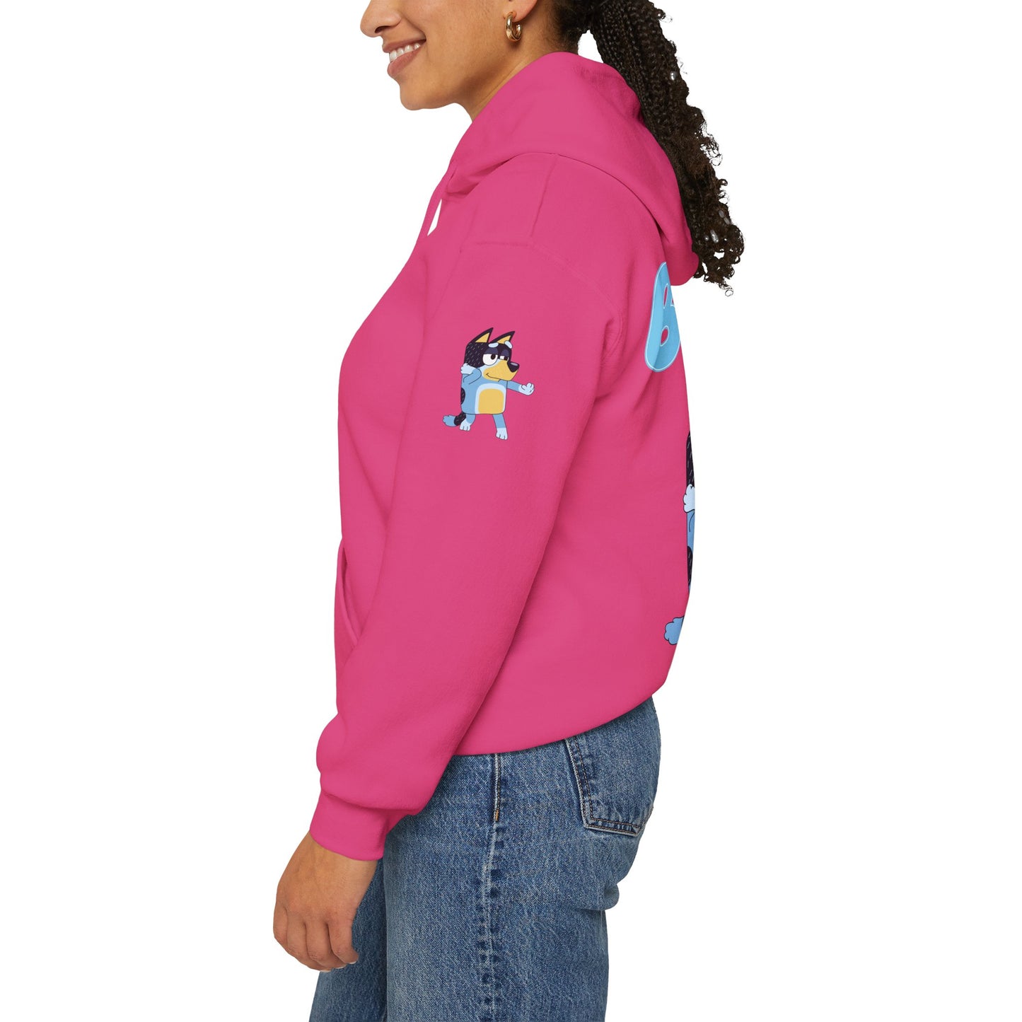Princess Grace Cute Bluey Hoodie for Kids & Adults Unisex Heavy Blend Sweatshirt with Adorable Character Design