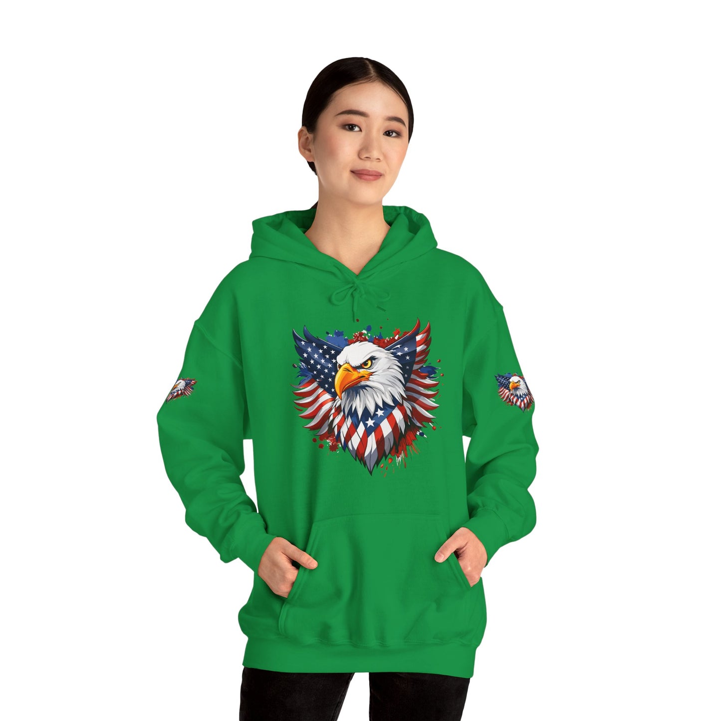 Princess Grace Patriotic Eagle Hoodie Unisex Heavy Blend Hooded Sweatshirt