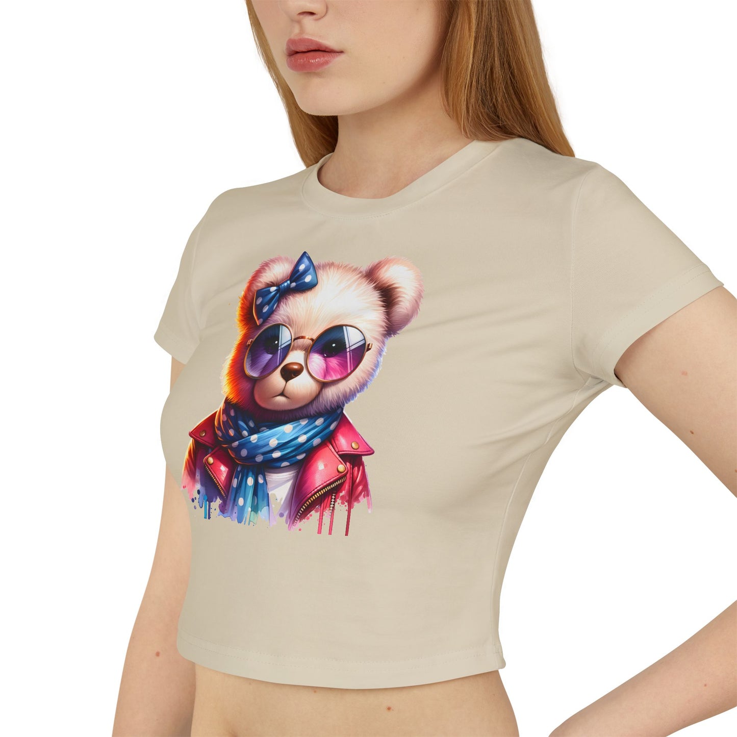 Princess Grace Cute Bear Sunglasses Baby Tee Trendy