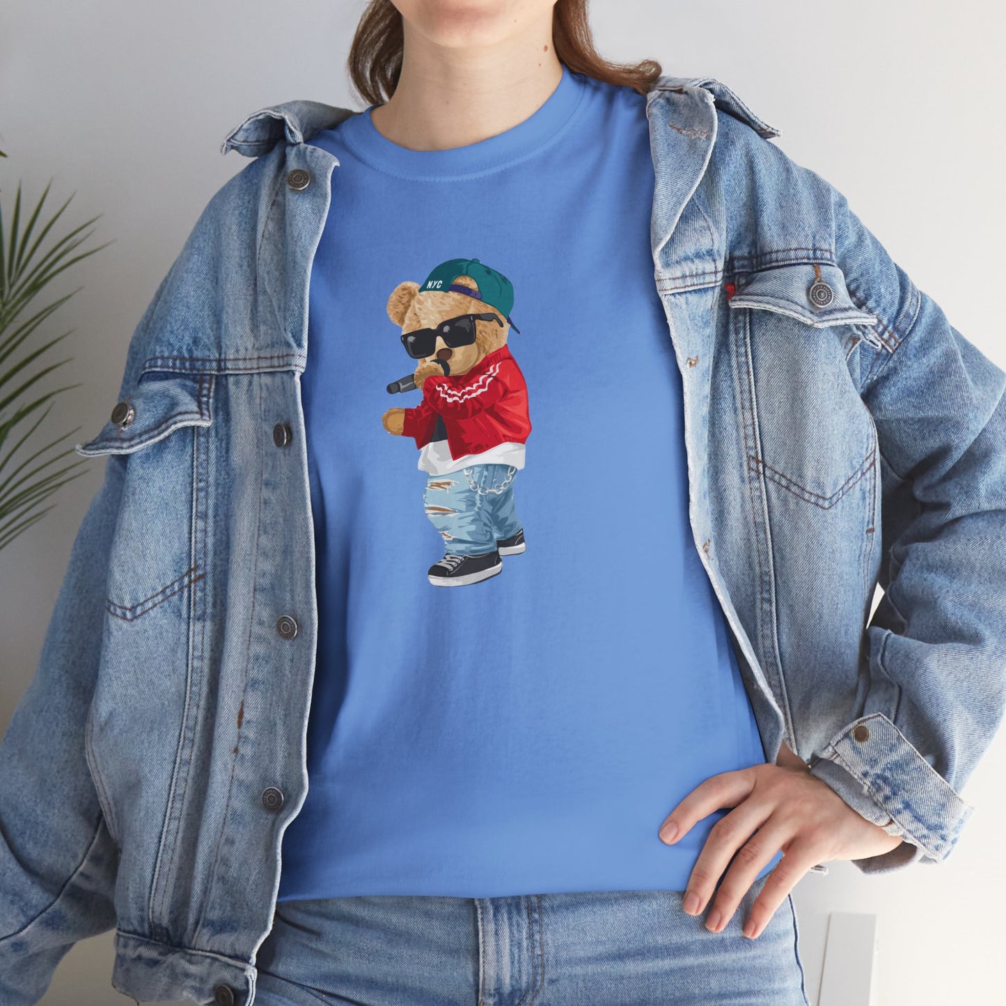 Princess Grace Cool Bear Graphic Unisex Heavy Cotton Tee Trendy Casual Wear