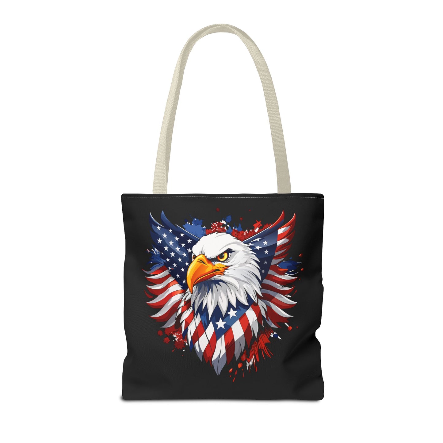 Princess Grace Patriotic Eagle Tote Bag American Flag Design for Fourth of July & Everyday Use