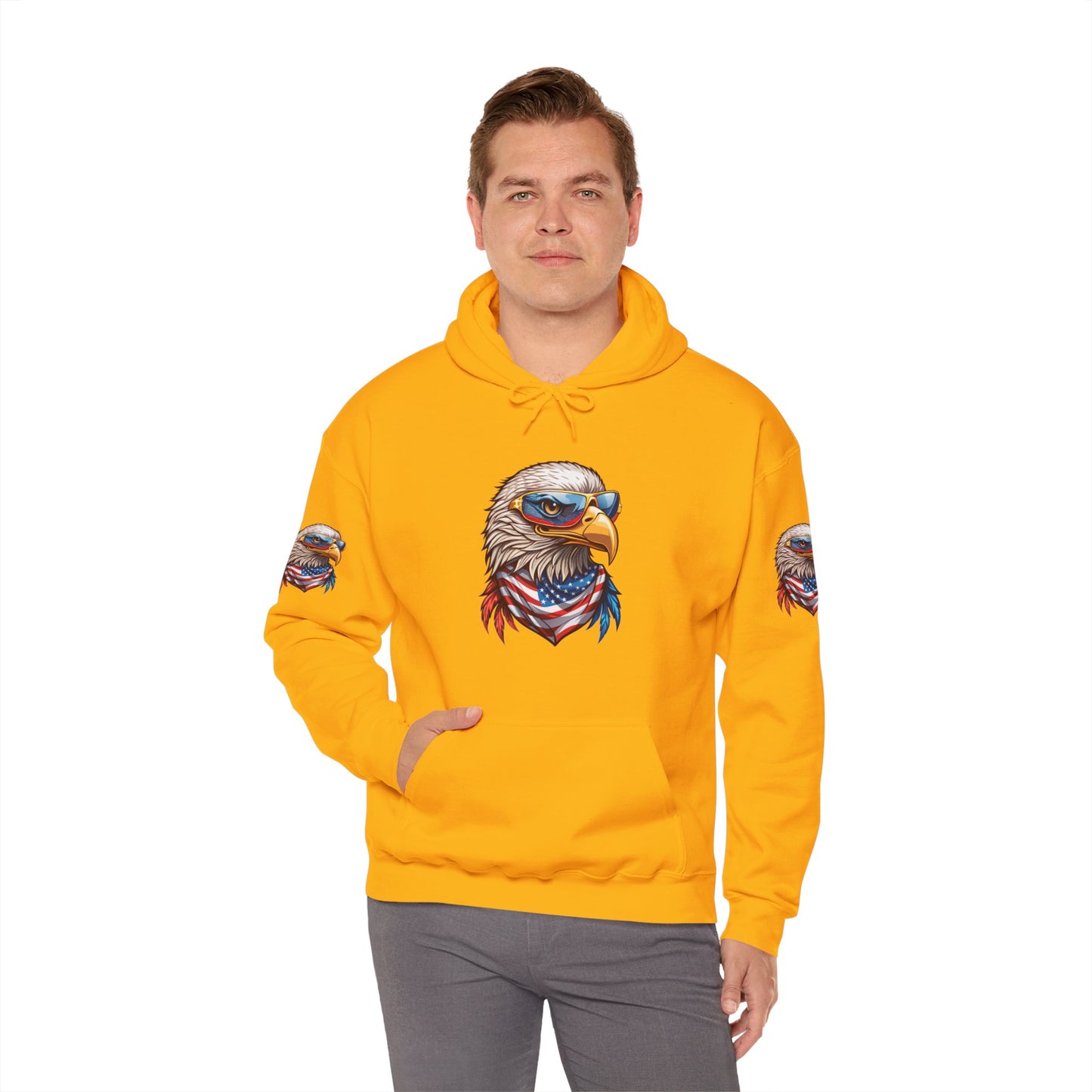 Princess Grace Patriotic American Eagle Hoodie Unisex Heavy Blend Sweatshirt