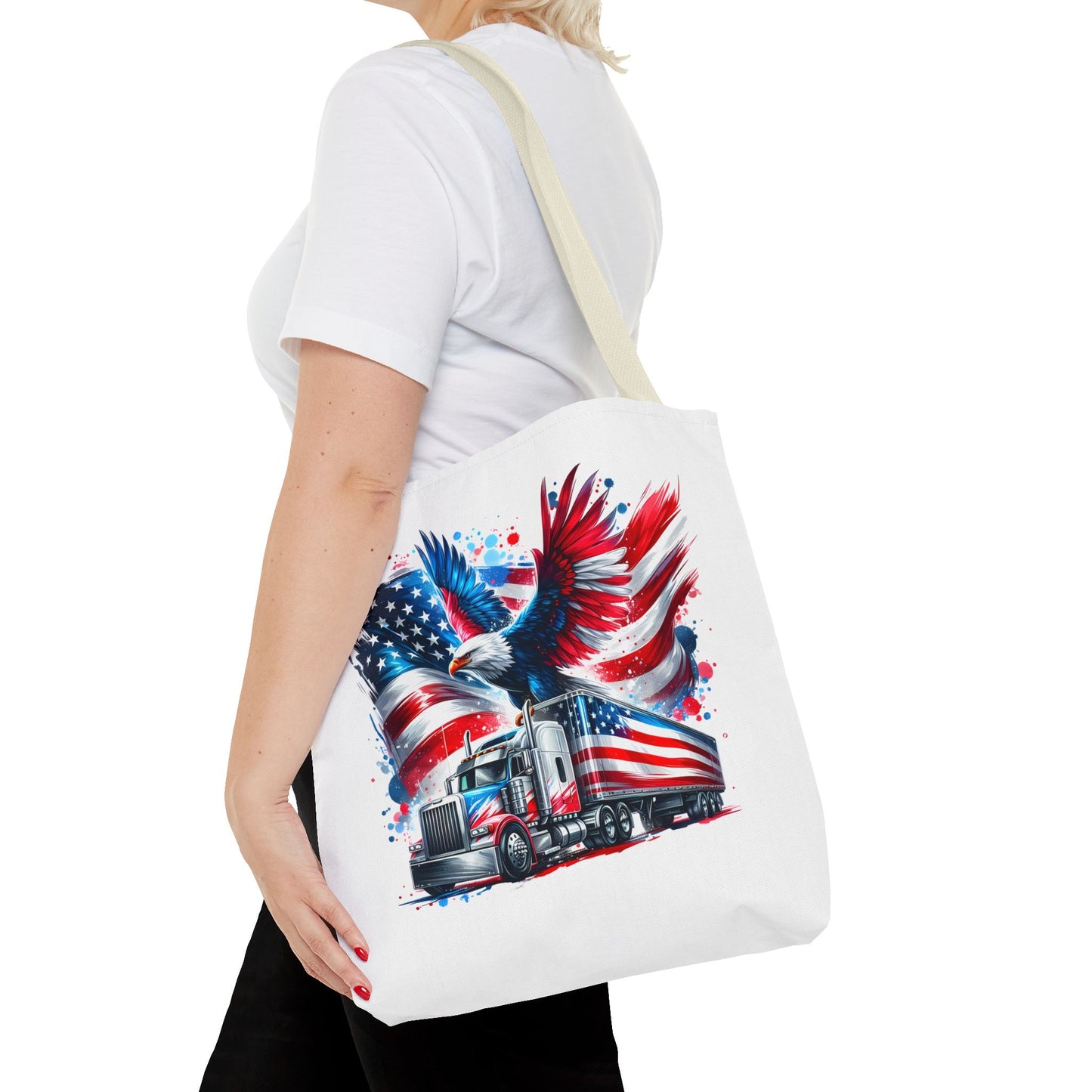 Princess Grace Patriotic Eagle Tote Bag American Flag Design