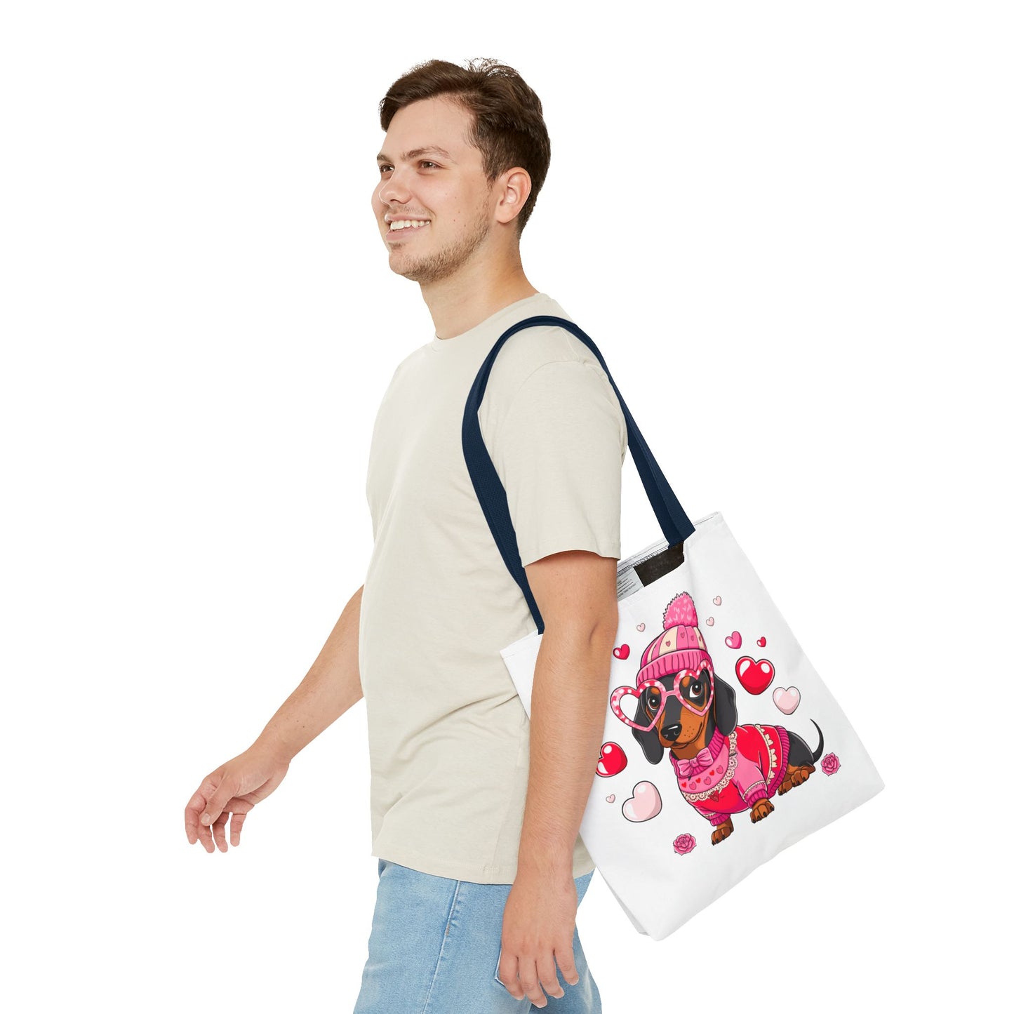 Princess Grace Cute Dog Love Tote Bag Perfect Gift for Dog Lovers on Valentine's Day