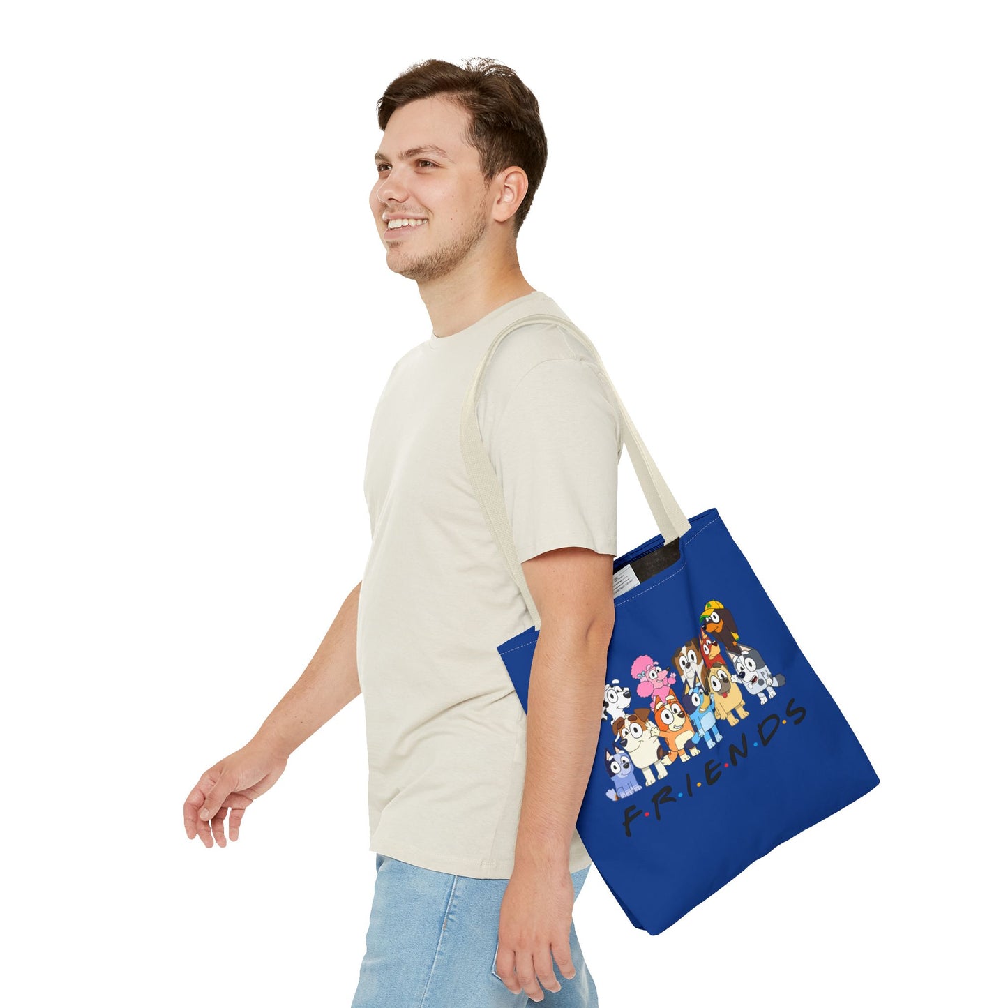 Princess Grace Bluey F.R.I.E.N.D.S. Cartoon Dog Tote Bag Fun & Playful Accessory for Dog Lovers