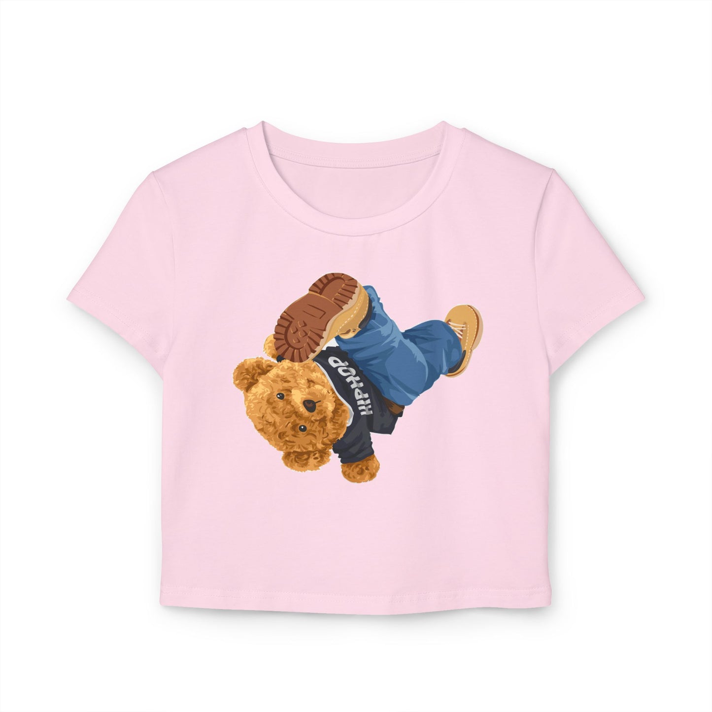 Princess Grace Cute Cartoon Bear Women's Baby Tee Perfect for Casual Style & Gifts