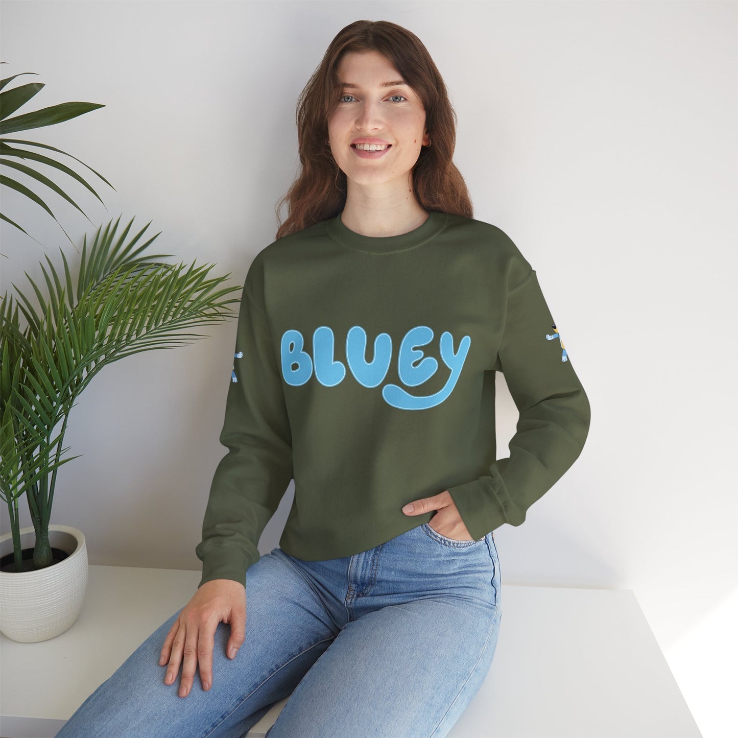 Princess Grace Bluey Unisex Crewneck Sweatshirt Cozy Cartoon Apparel for Kids and Adults