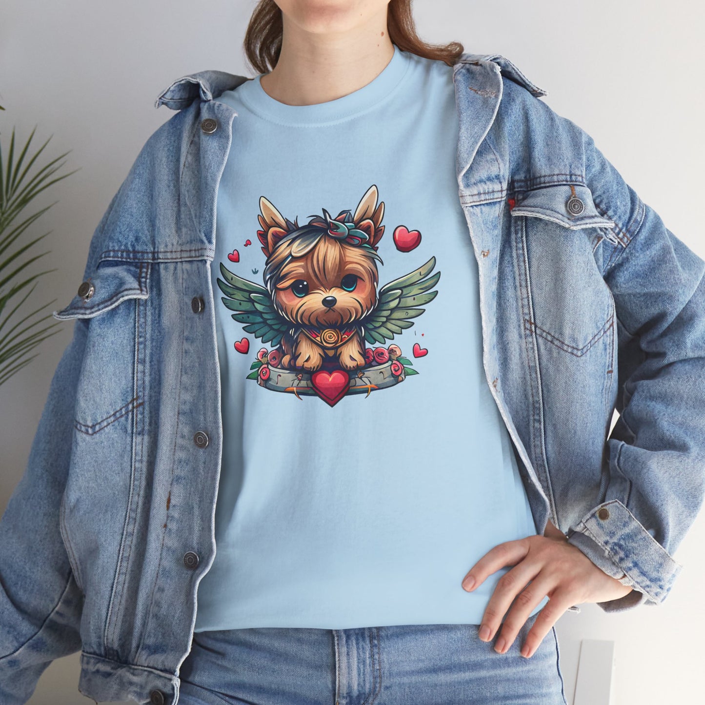 Princess Grace Loveable Yorkie Graphic Tee Cute Dog Design T-Shirt for Pet Lovers
