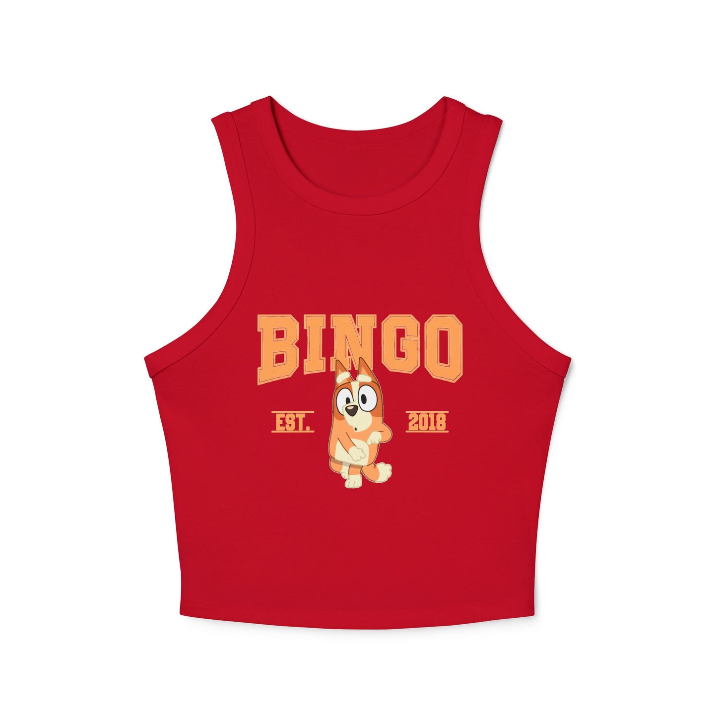 Princess Grace Bingo & Bluey Graphic Racer Tank Top Fun Summer Style