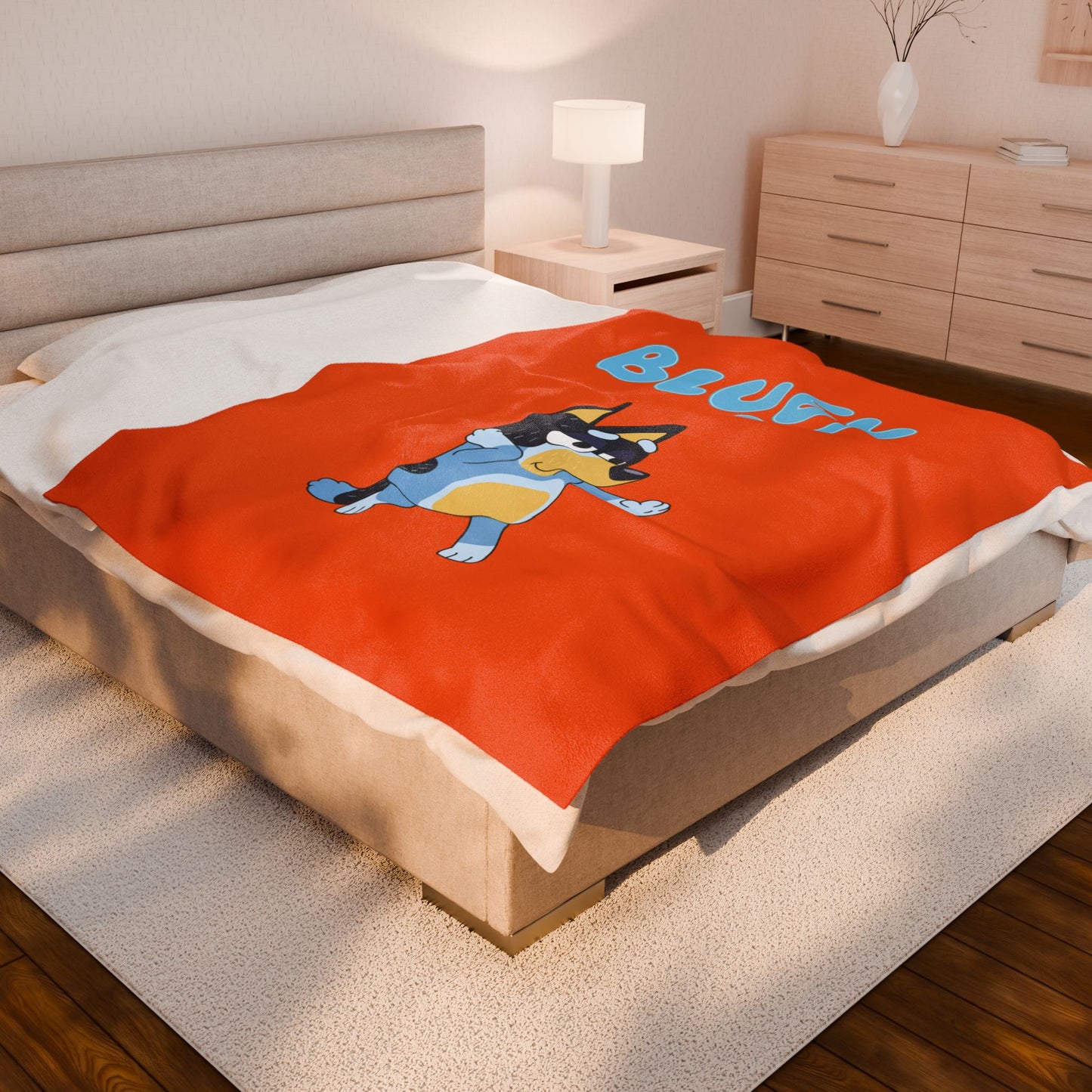 Princess Grace Bluey Velveteen Plush Blanket Cozy Blanket for Snuggly Days