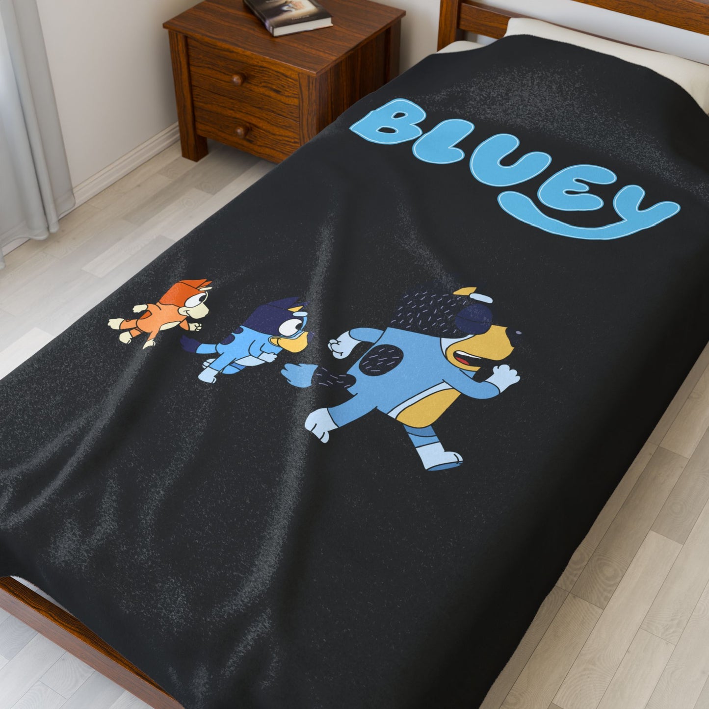 Princess Grace Bluey Velveteen Plush Blanket Cozy Kids Throw for Family Bonding and Playtime