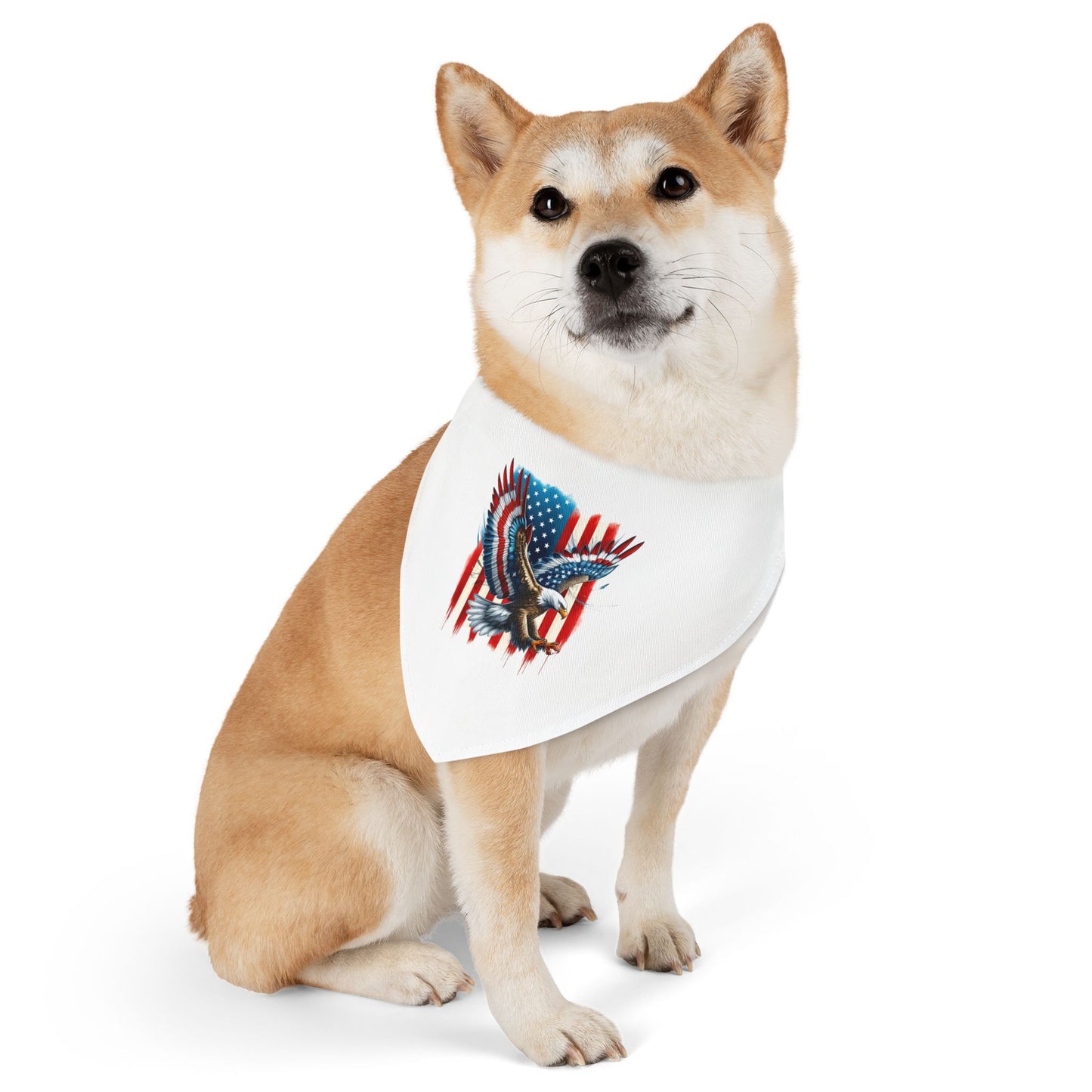 Princess Grace Patriotic Pet Bandana Collar American Flag Eagle Design