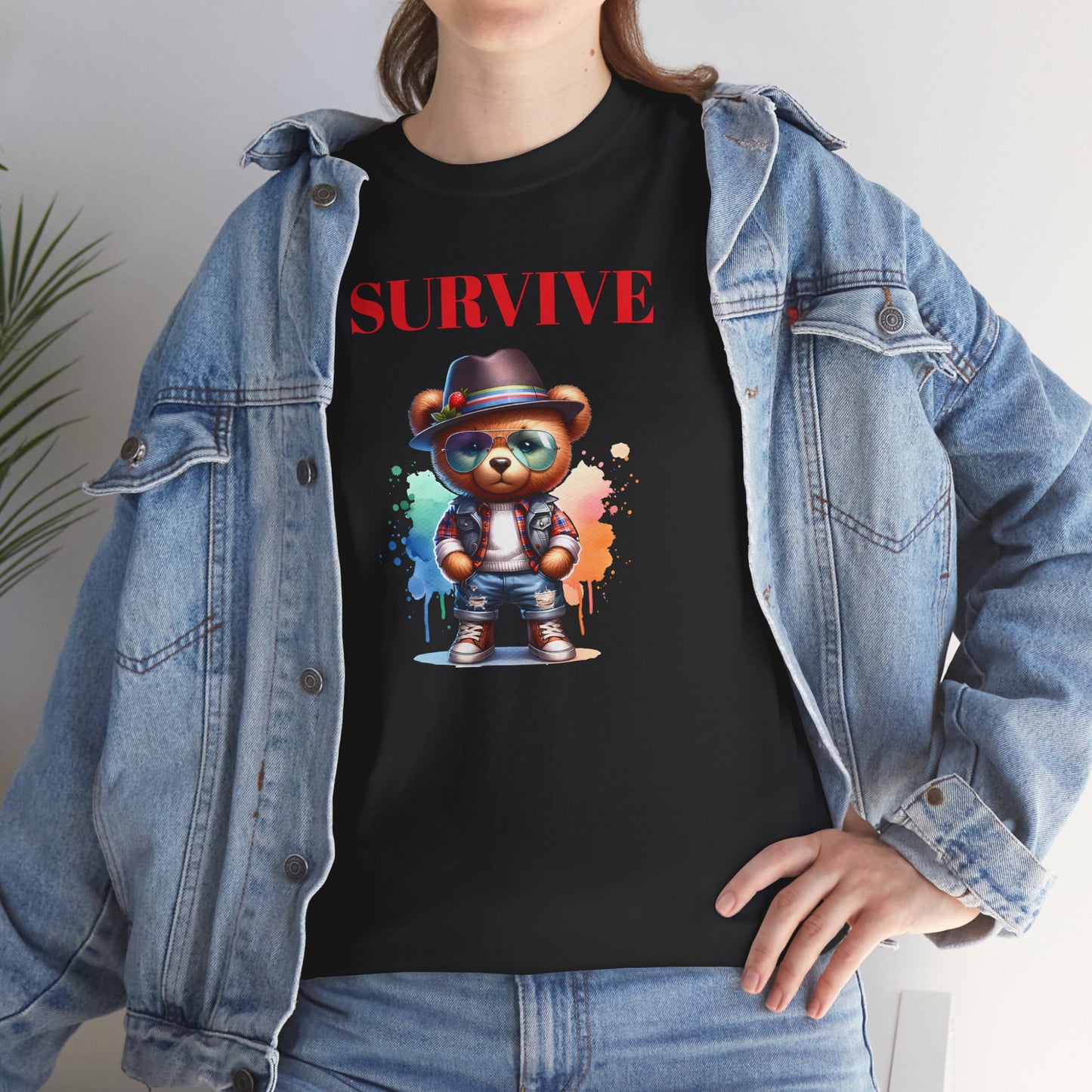Princess Grace Survive Graphic Unisex Heavy Cotton Tee Fun and Bold Design for Adventurers