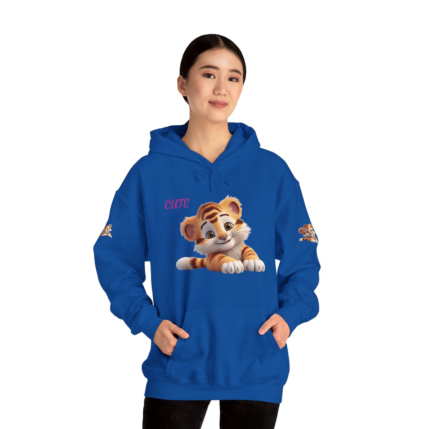 Princess Grace Cute Tiger Design Unisex Heavy Blend Hooded Sweatshirt