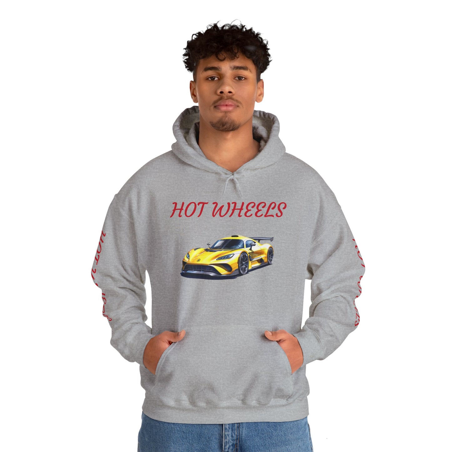 Princess Grace Hot Wheels Unisex Hooded Sweatshirt Stylish Car Graphic with Bold Text