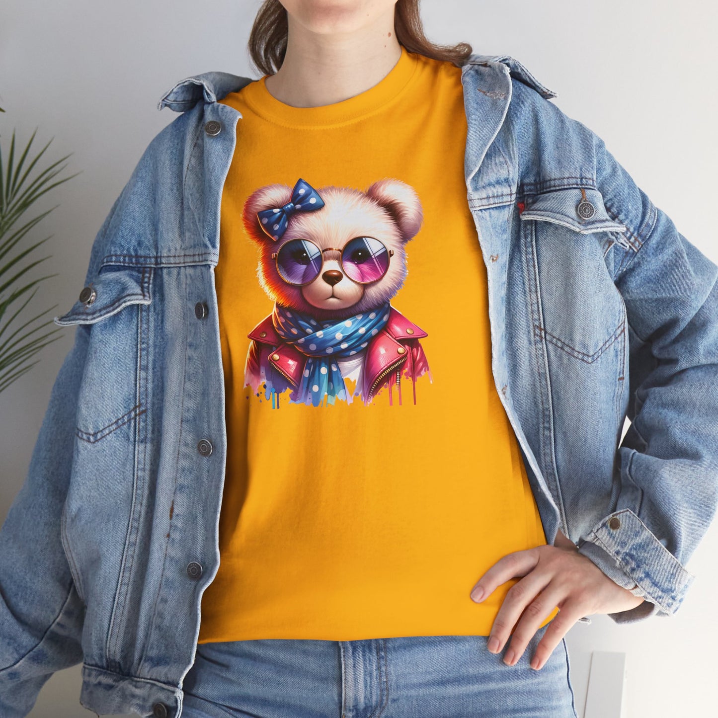 Princess Grace Cool Bear Graphic Unisex Heavy Cotton Tee Stylish & Fun for All