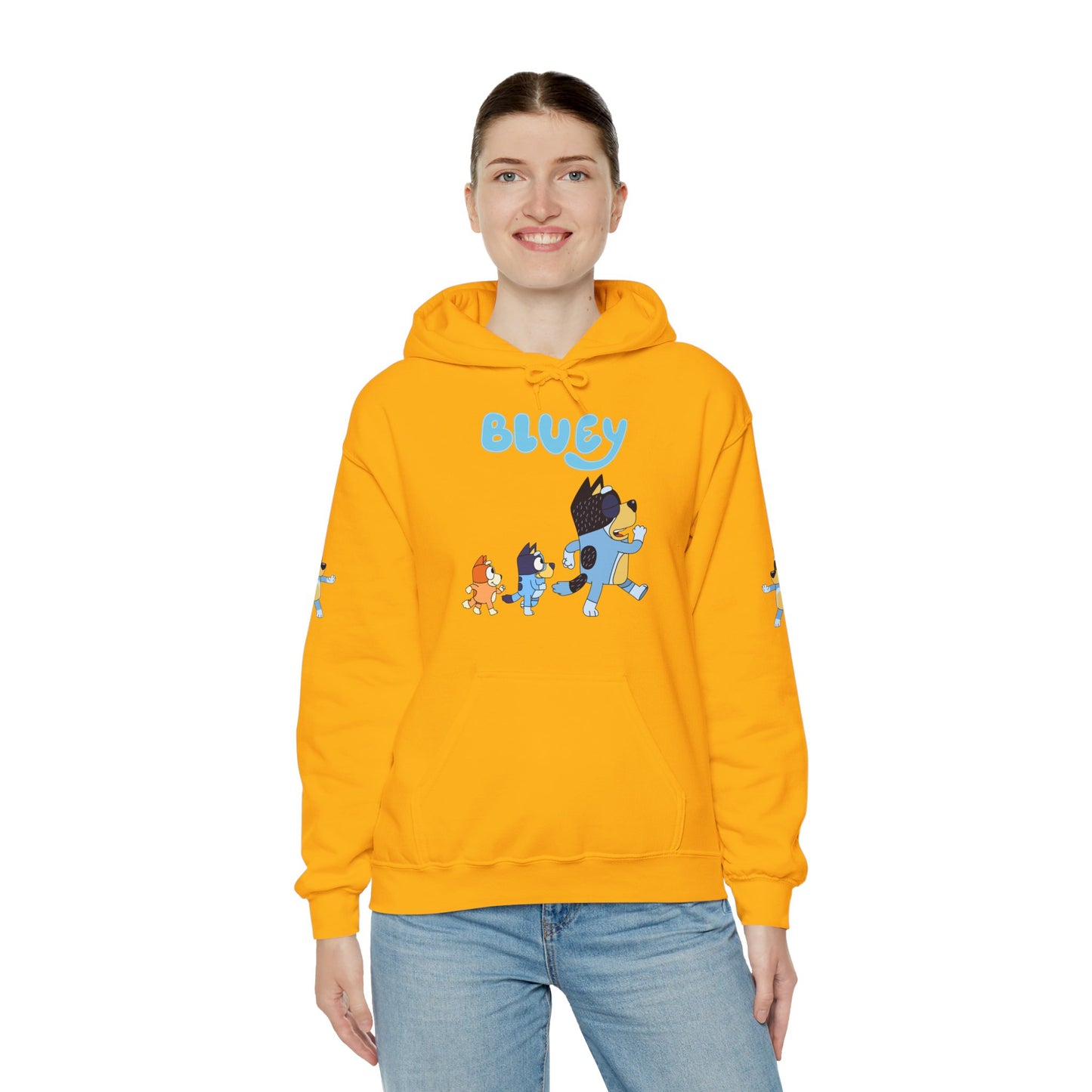 Princess Grace Bluey Unisex Hoodie Cozy Cartoon Sweatshirt for Kids & Adults
