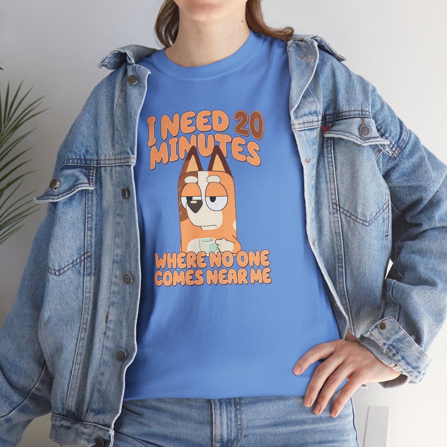 Princess Grace Bluey Funny Graphic Tee "I Need 20 Minutes"