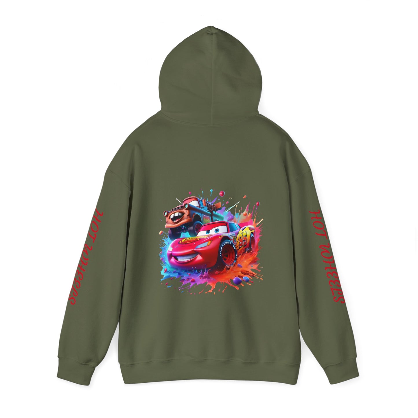 Princess Grace Hot Wheels Unisex Hoodie Retro Racing Design for Kids and Car Enthusiasts