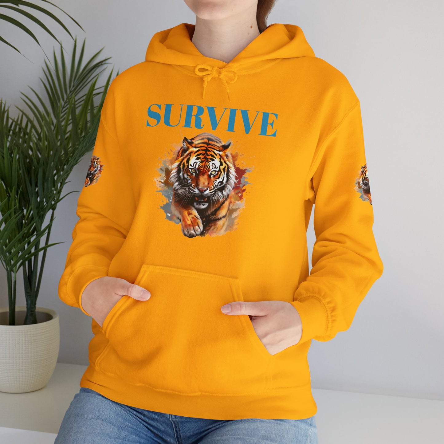 Princess Grace Survive Tiger Unisex Heavy Blend Hoodie Fierce & Inspirational Sweatshirt