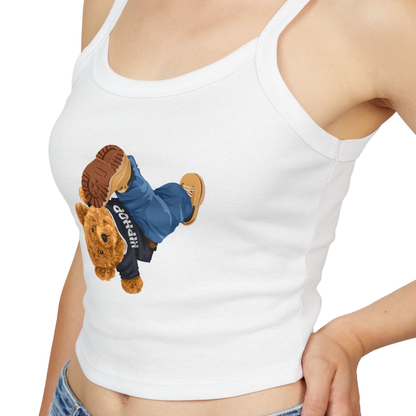 Princess Grace Cute Bear Graphic Women's Spaghetti Strap Tank Top