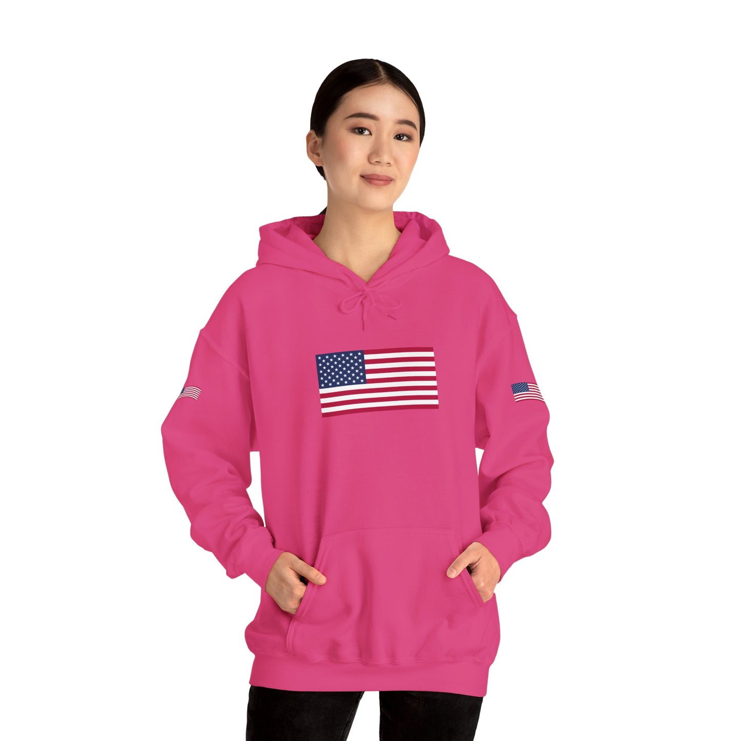Princess Grace Patriotic American Flag Hoodie Unisex Heavy Blend Sweatshirt