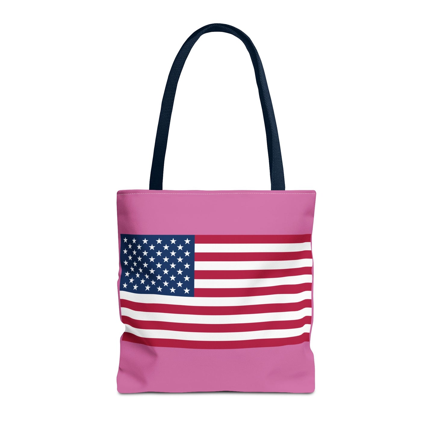 Princess Grace Patriotic Pink Tote Bag with American Flag Design