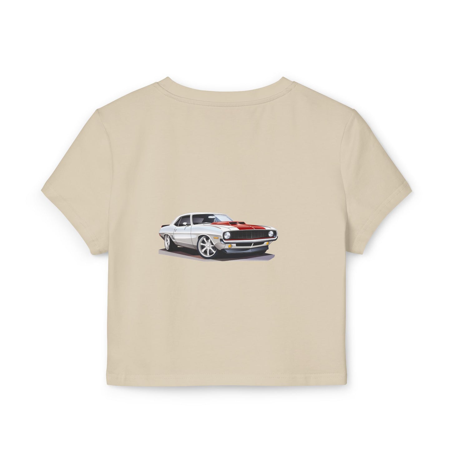 Princess Grace Hot Wheels Women's Baby Tee Vintage Car Graphic Tee for Car Enthusiasts
